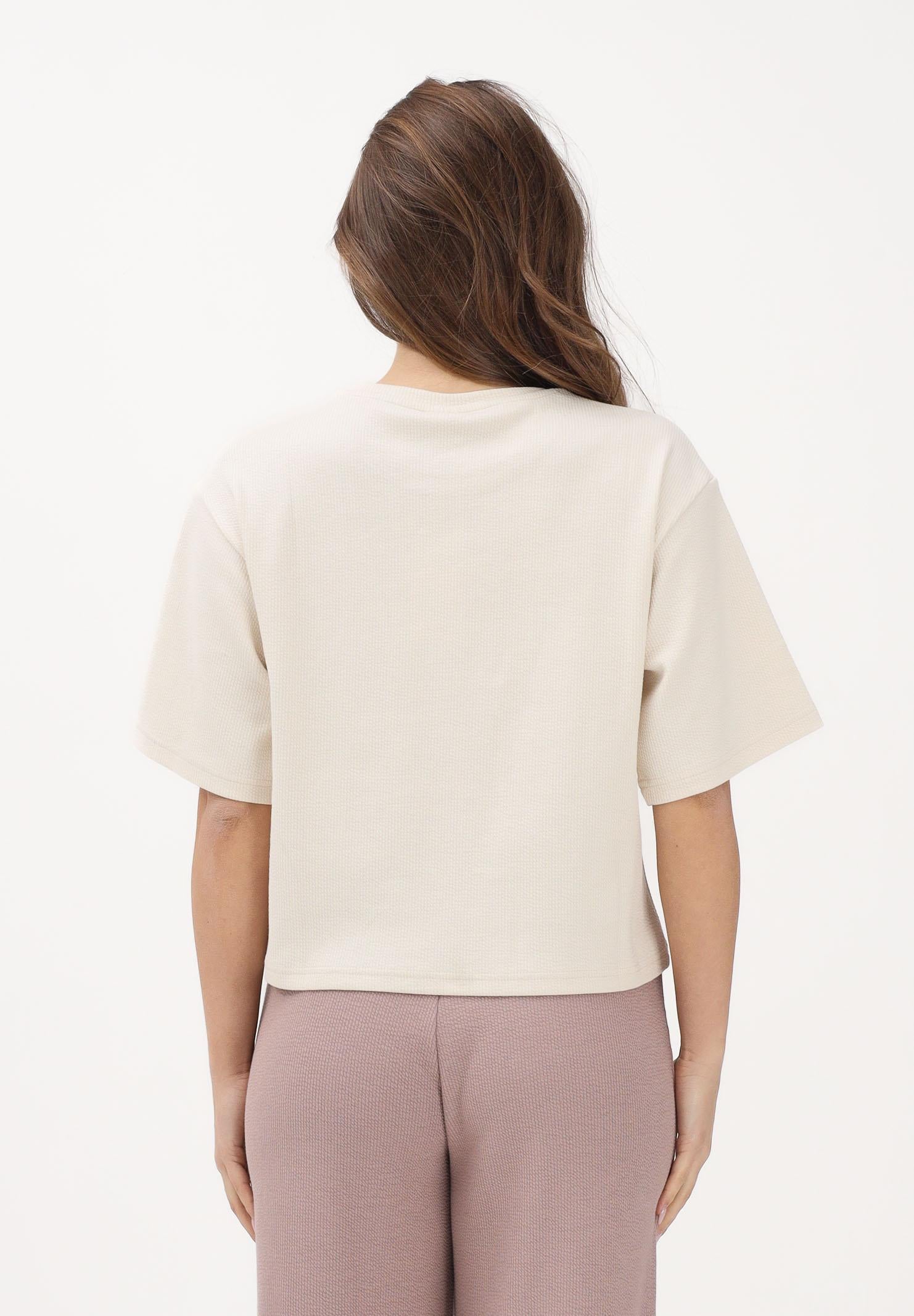 PUMA T-shirt a manica corta Essentials Elevated Relaxed panna da donna 691813 87 PUMA