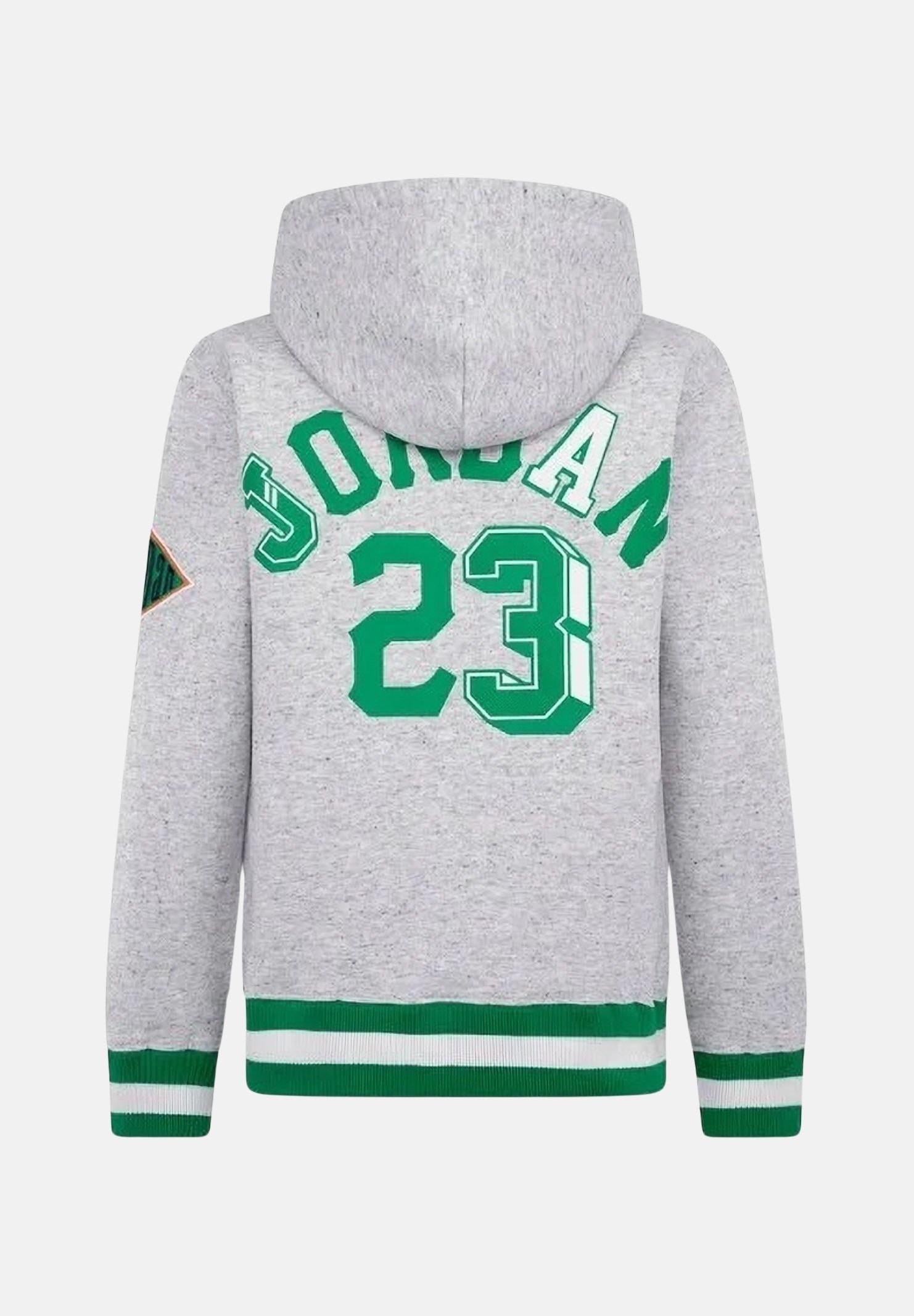 JORDAN Felpa con cappuccio Court of Legends grigia per bambino e bambina 95D697 G2H JORDAN