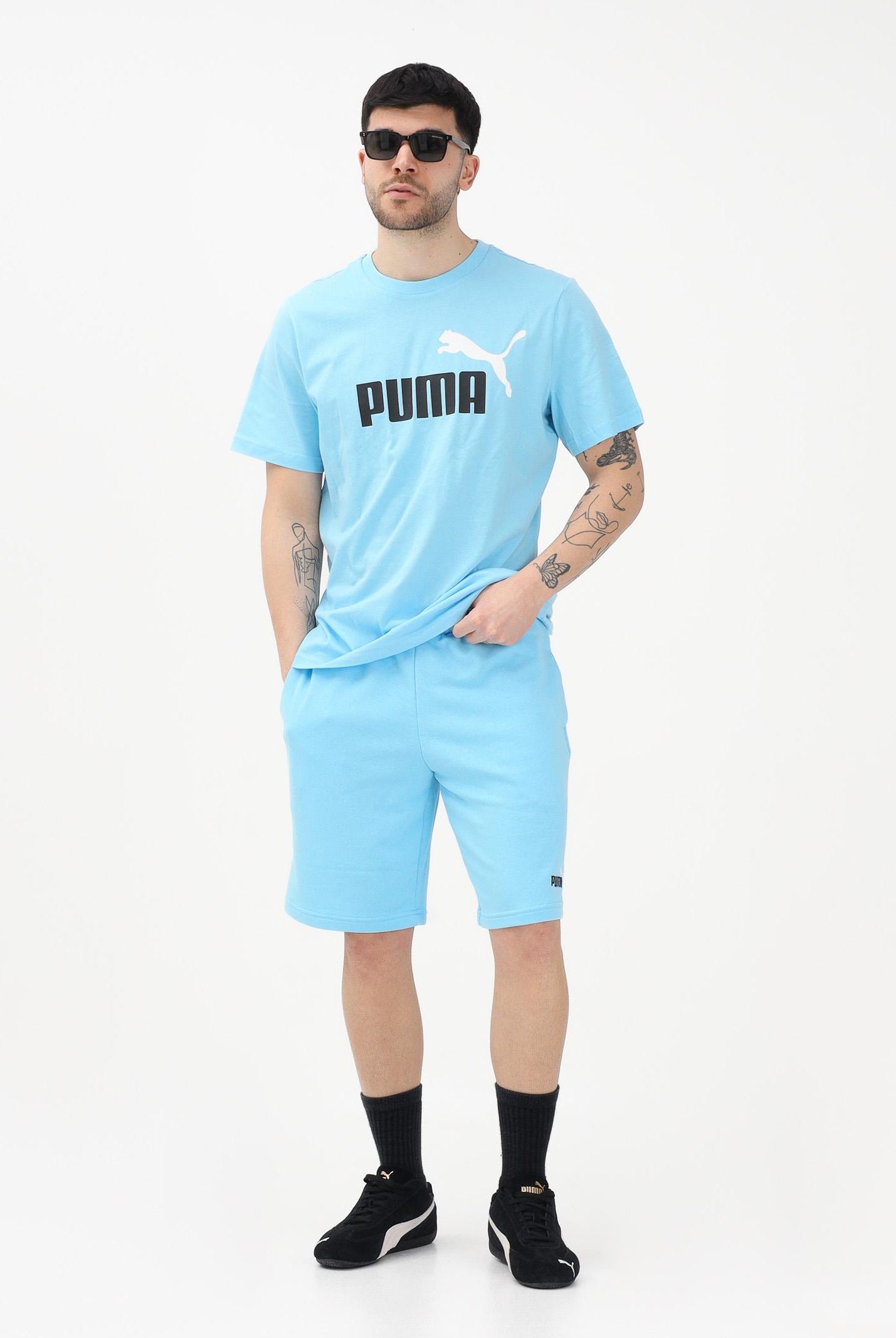 PUMA Shorts sportivo Essentials azzurro da uomo 684715 45 PUMA