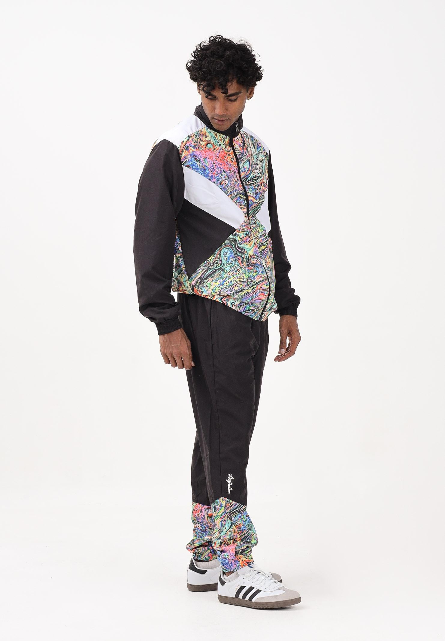 AUSTRALIAN Tuta nera da uomo con stampa SPUTU0019 77114 AUSTRALIAN