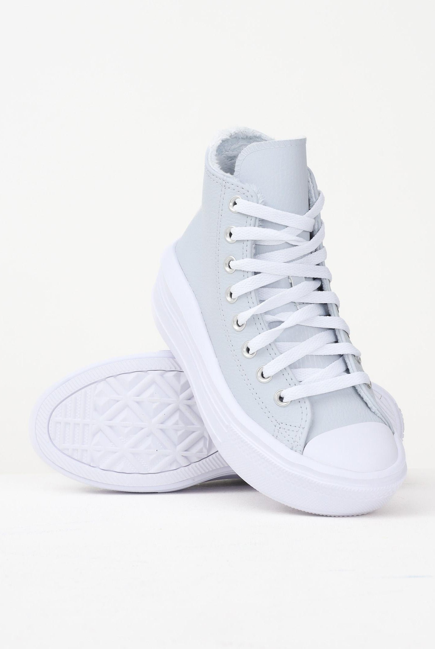 CONVERSE Sneakers Chuck Taylor All Star Move Platform Leather ghiaccio da donna A14415C . CONVERSE