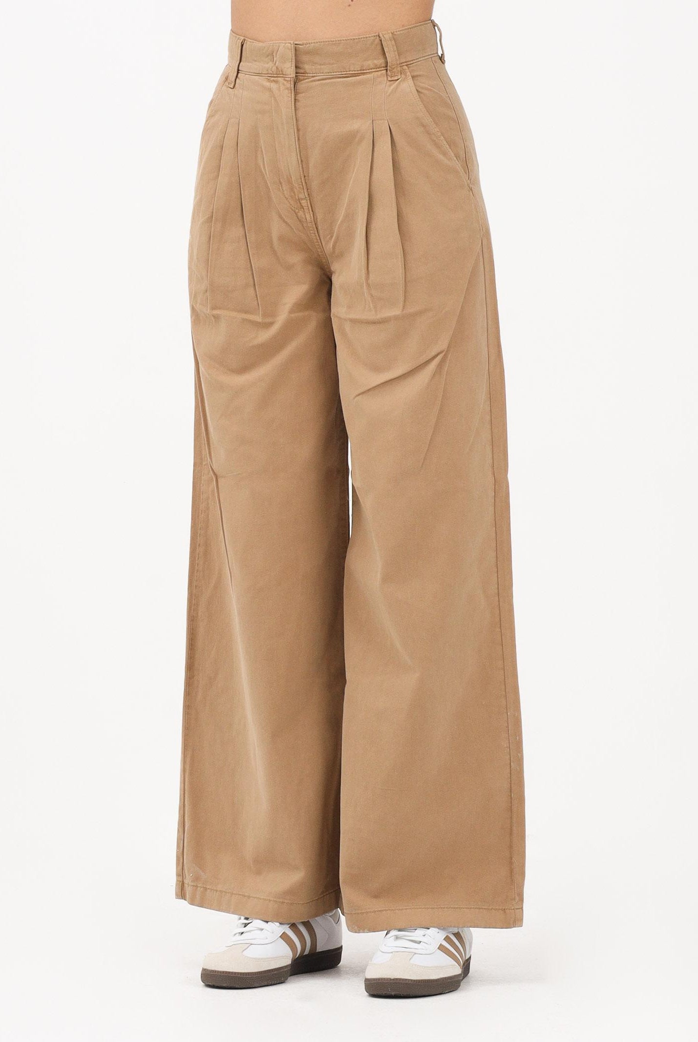 TOMMY JEANS Pantalone a gamba larga cammello da donna DW0DW22634 GV7 TOMMY JEANS