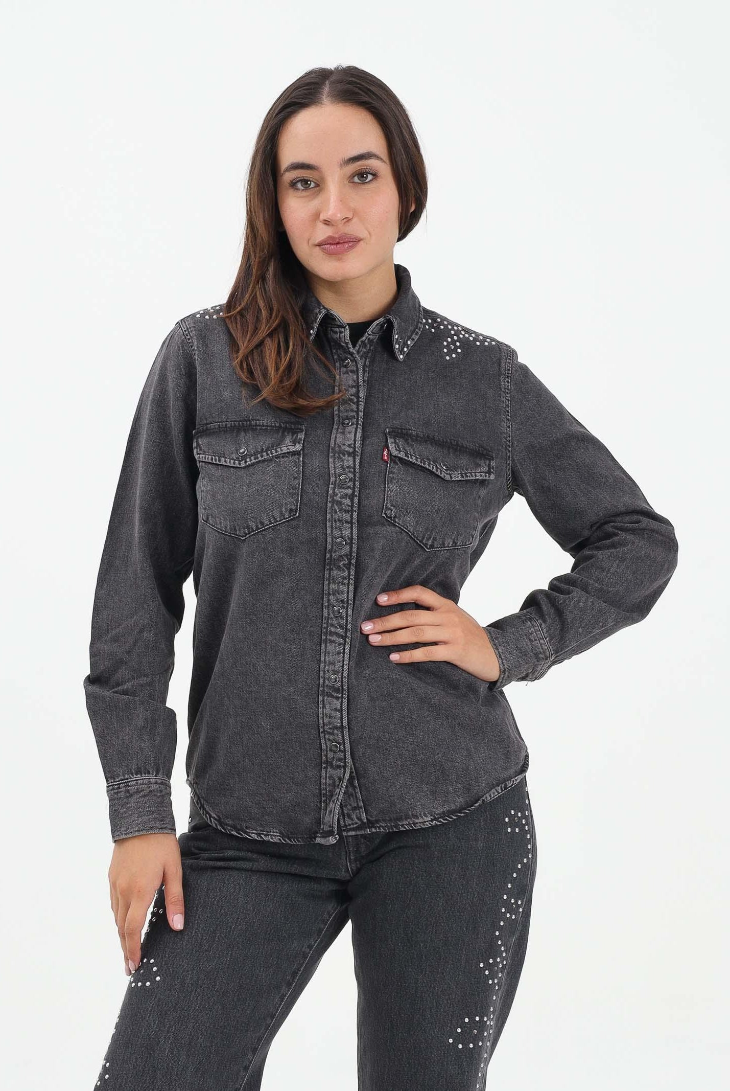 LEVI'S® Camicia Western Essential in denim nero da donna 16786-0108 . LEVI'S®
