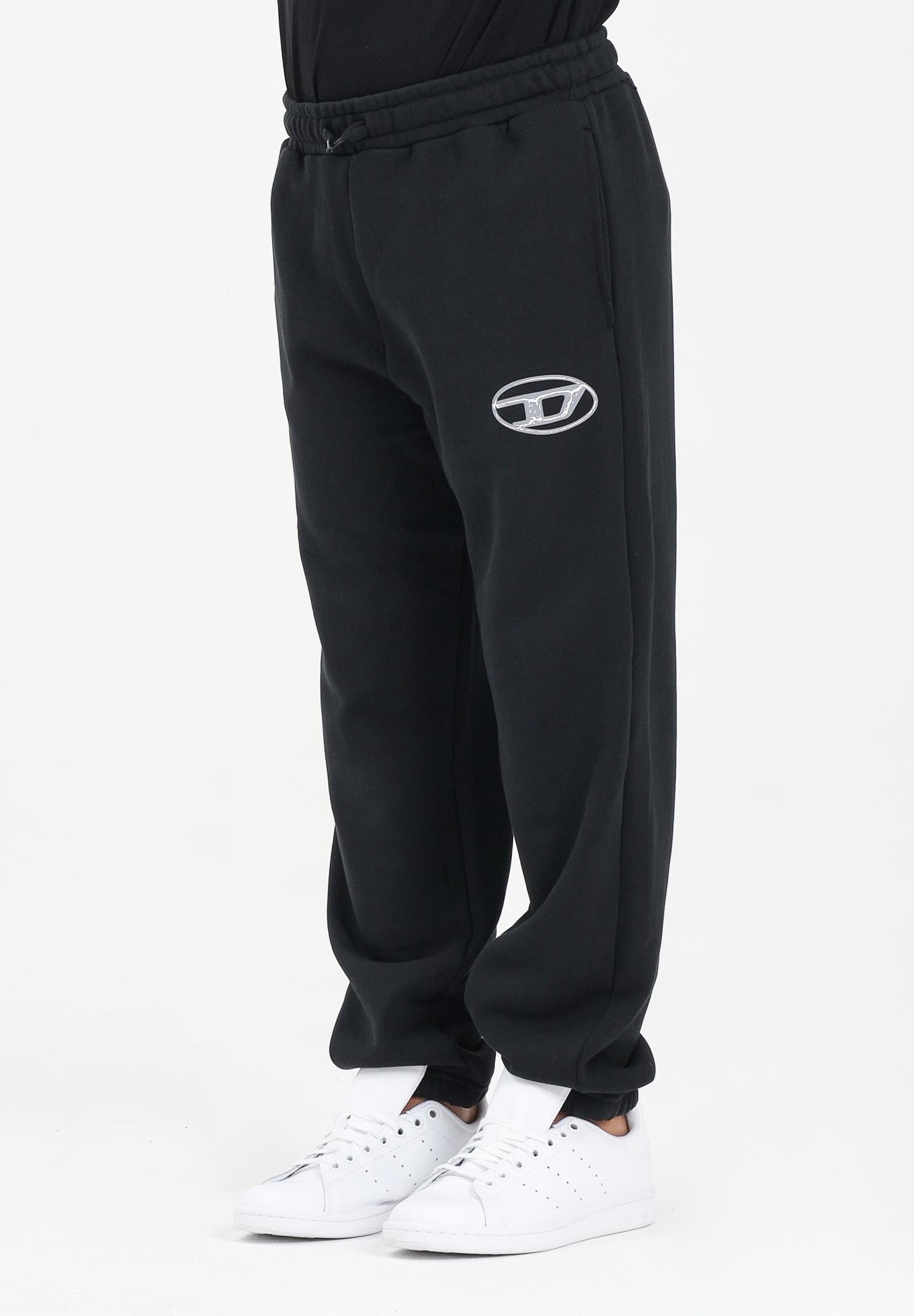 DIESEL Pantalone sportivo nero per donna, ragazzi e bambini con marchio Oval D J02457KYAQK K900 DIESEL