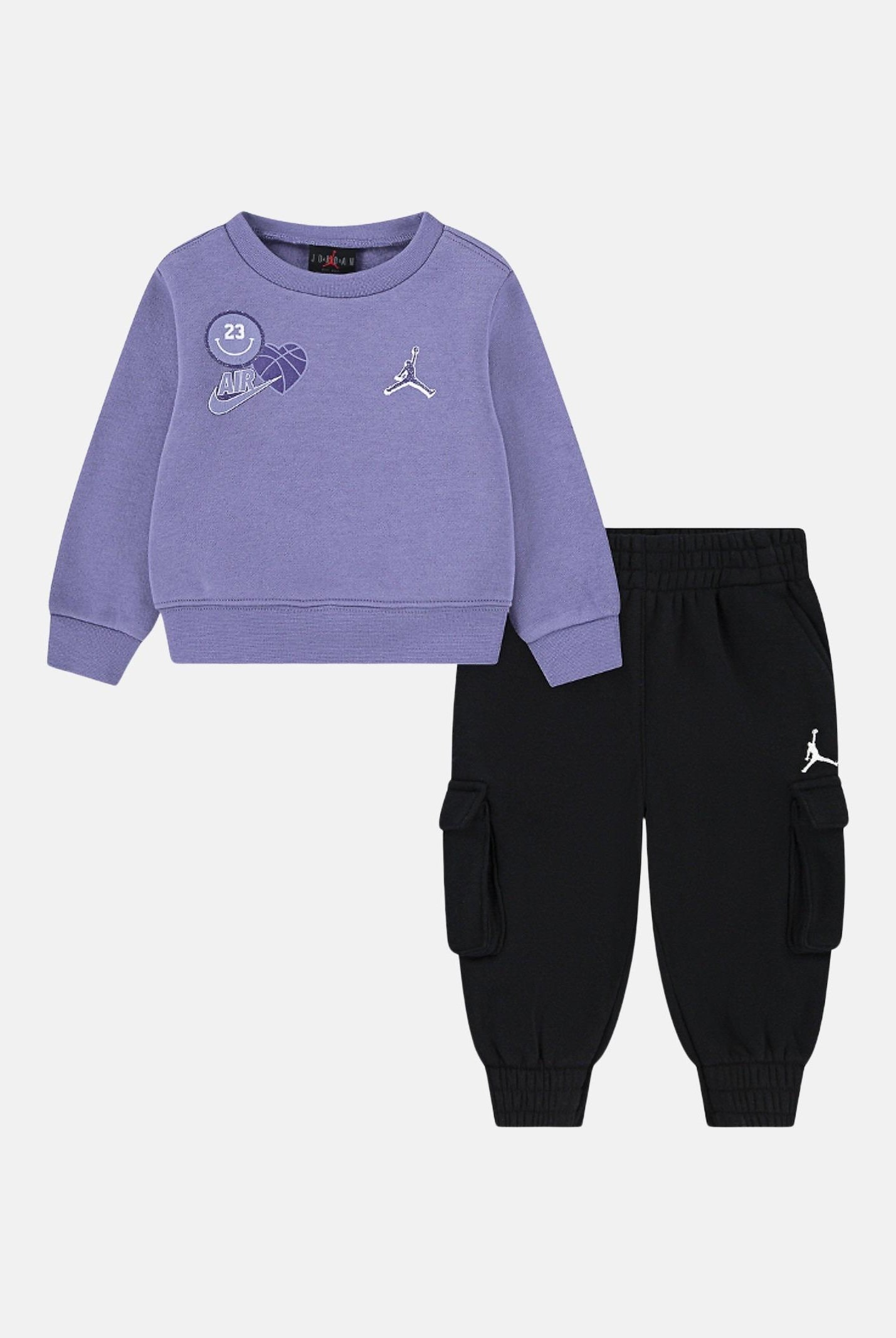 JORDAN Tuta viola e nera da bambina 35F206 023 JORDAN