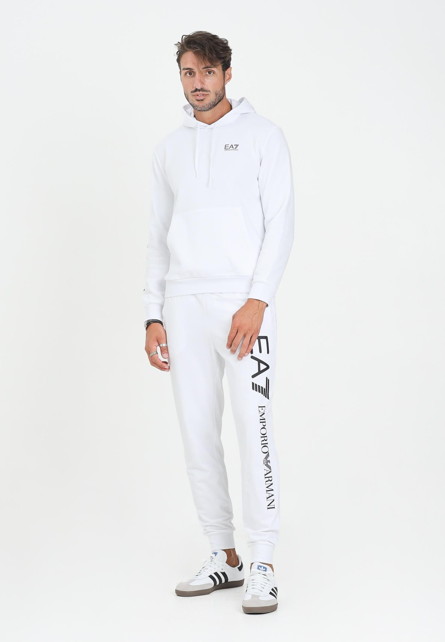 EA7 Pantalone sportivo bianco da uomo con stampa logo 7M000571AF13512 M0003 EA7
