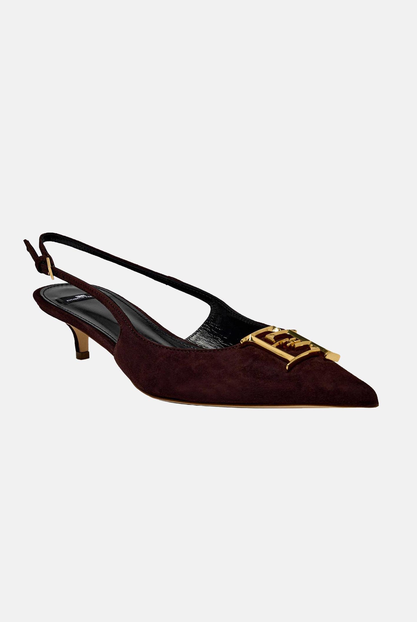 ELISABETTA FRANCHI Slingback realizzate in suede cacao da donna SA17L61E2 644 ELISABETTA FRANCHI