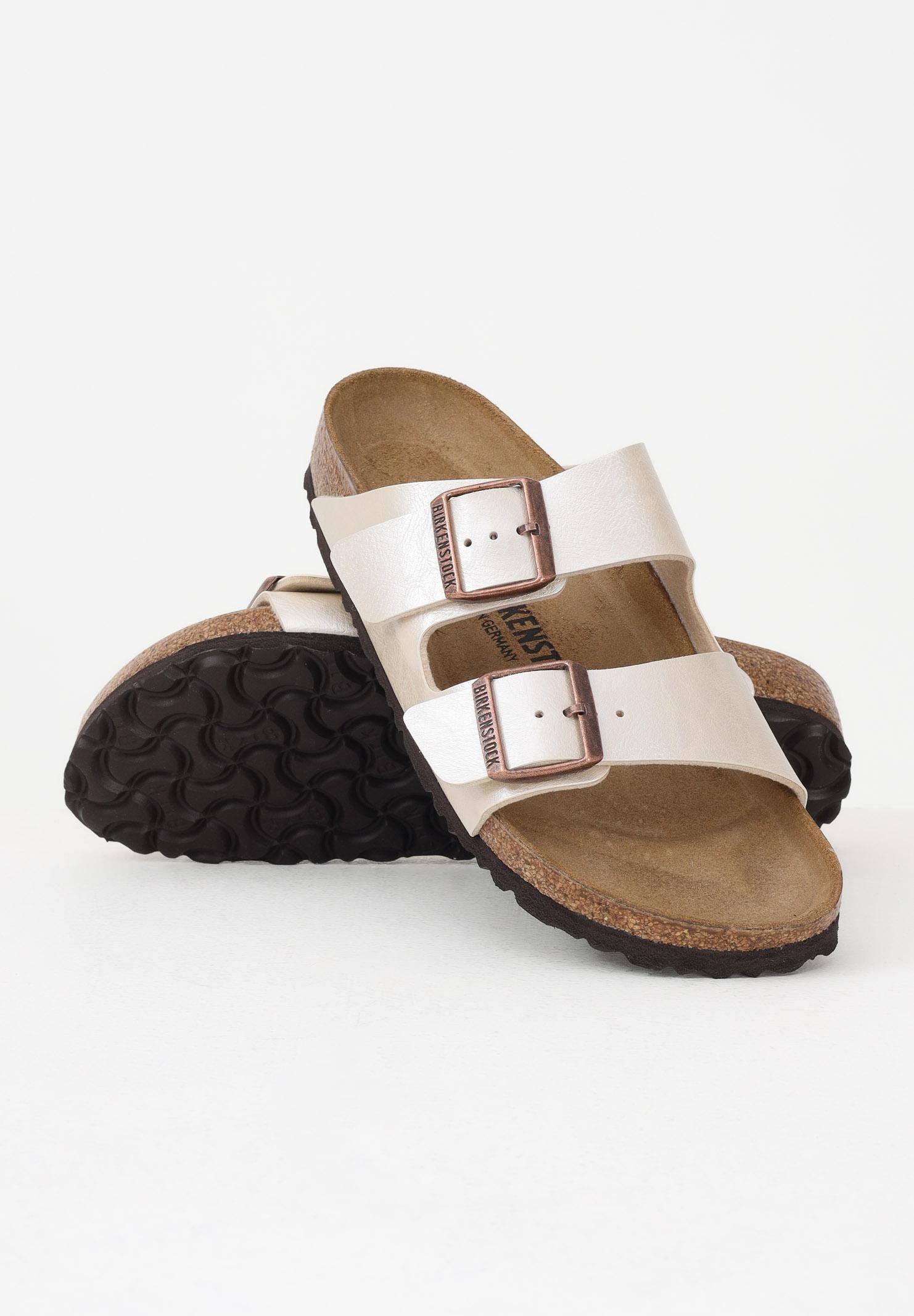 BIRKENSTOCK Ciabatte Arizona Birko-Flor bianco perla da donna 1009921 . BIRKENSTOCK