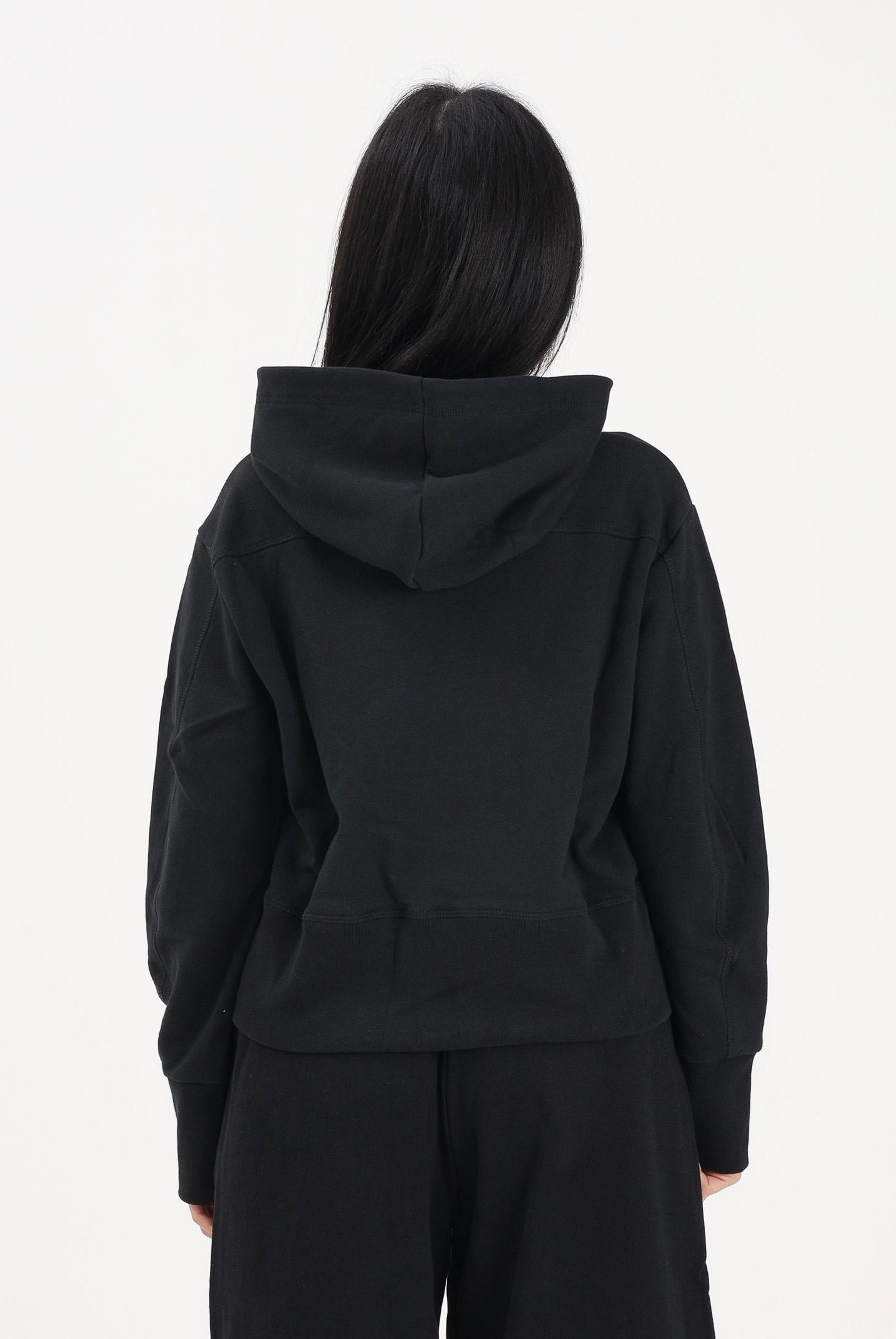 DSQUARED2 Felpa con cappuccio nera per donna, ragazzi e bambini rifinita da logo DQ3179D0AGQ DQ900 DSQUARED2