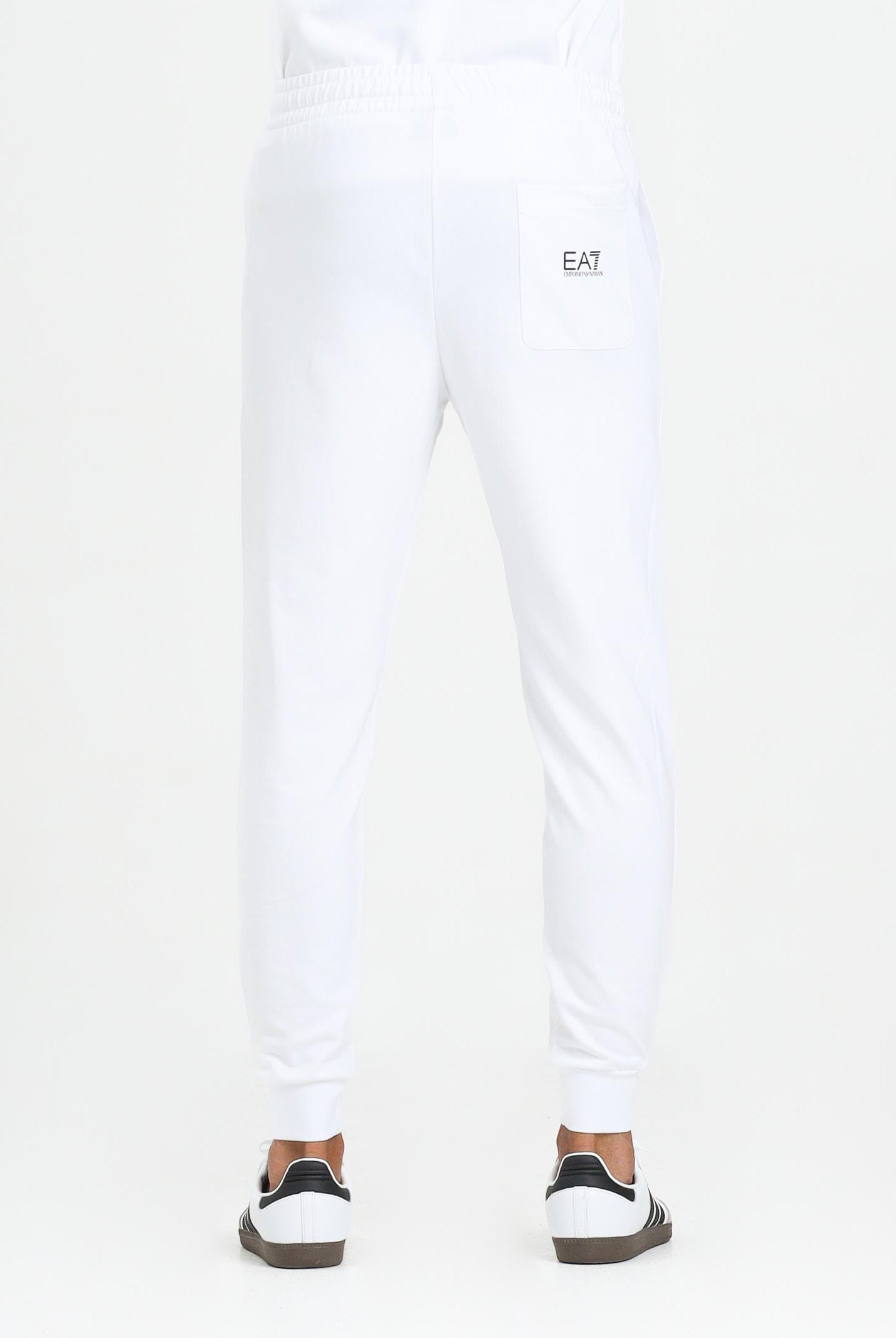 EA7 Pantalone sportivo bianco da uomo con stampa logo 7M000571AF13512 M0003 EA7