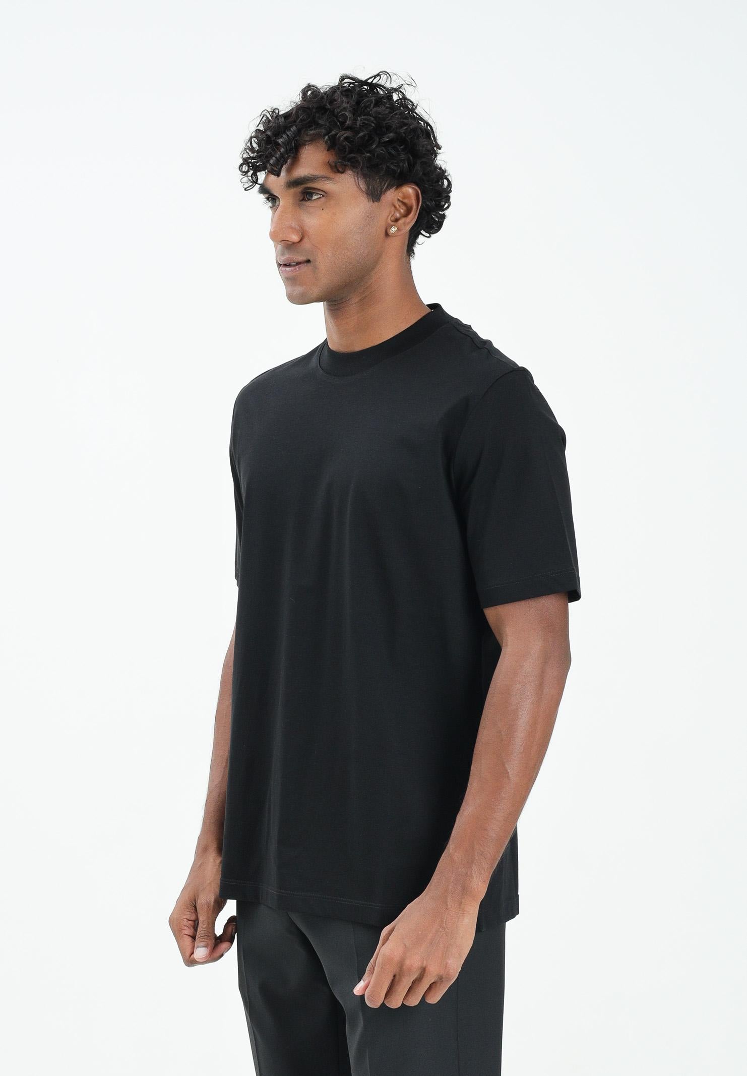 YES LONDON T-shirt a manica corta nera da uomo XM4235 NE YES LONDON