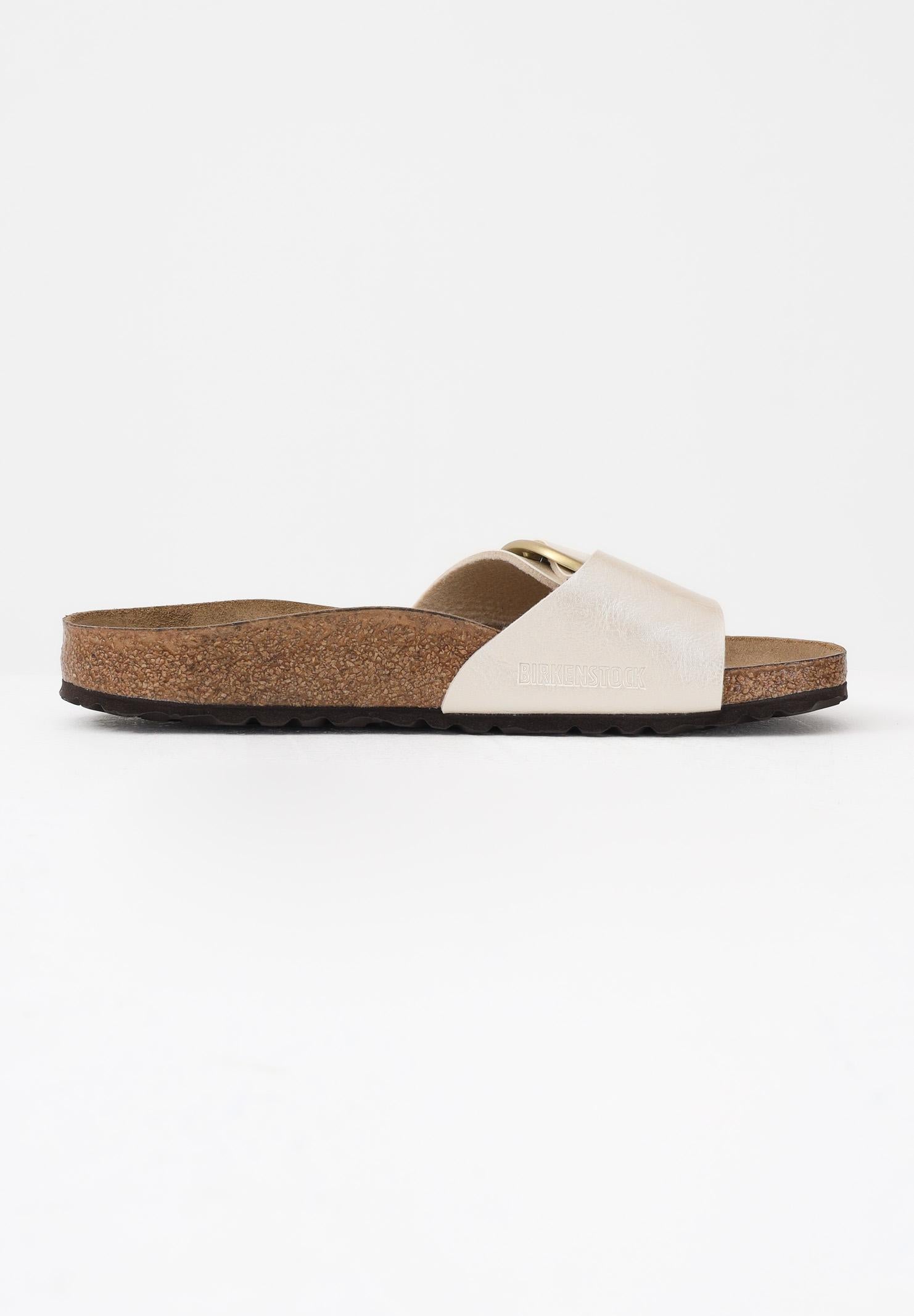 BIRKENSTOCK Ciabatte Madrid Big Buckle bianco perla da donna 1015279 . BIRKENSTOCK