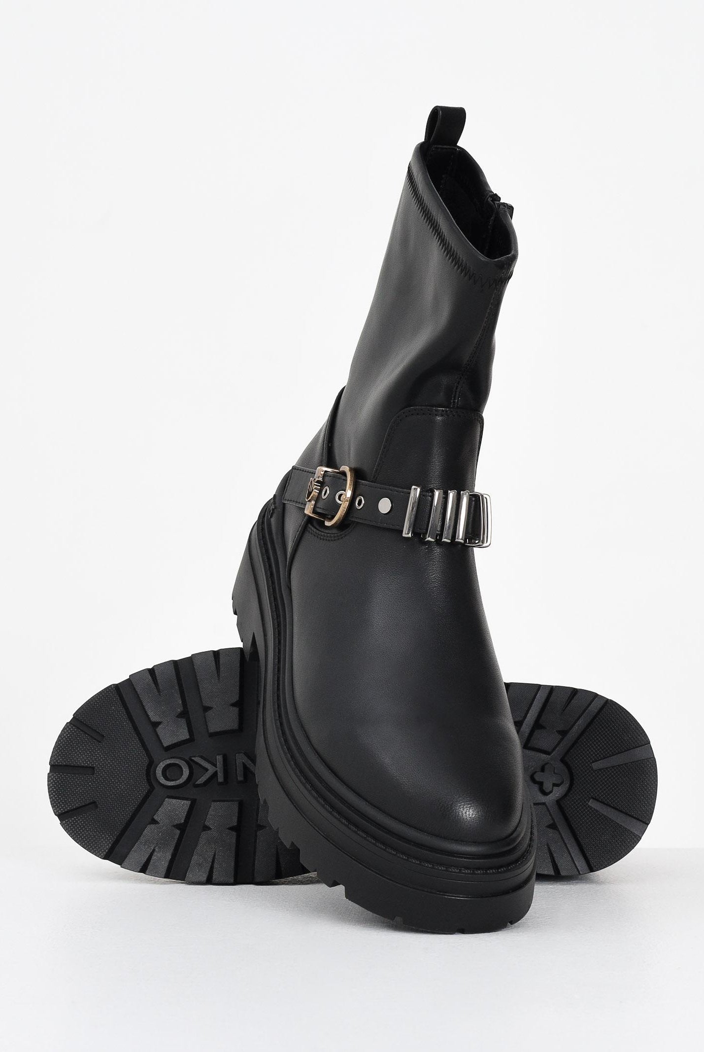 PINKO Stivali bassi neri da donna con cinturino decorativo SD0447P061Z99 PINKO