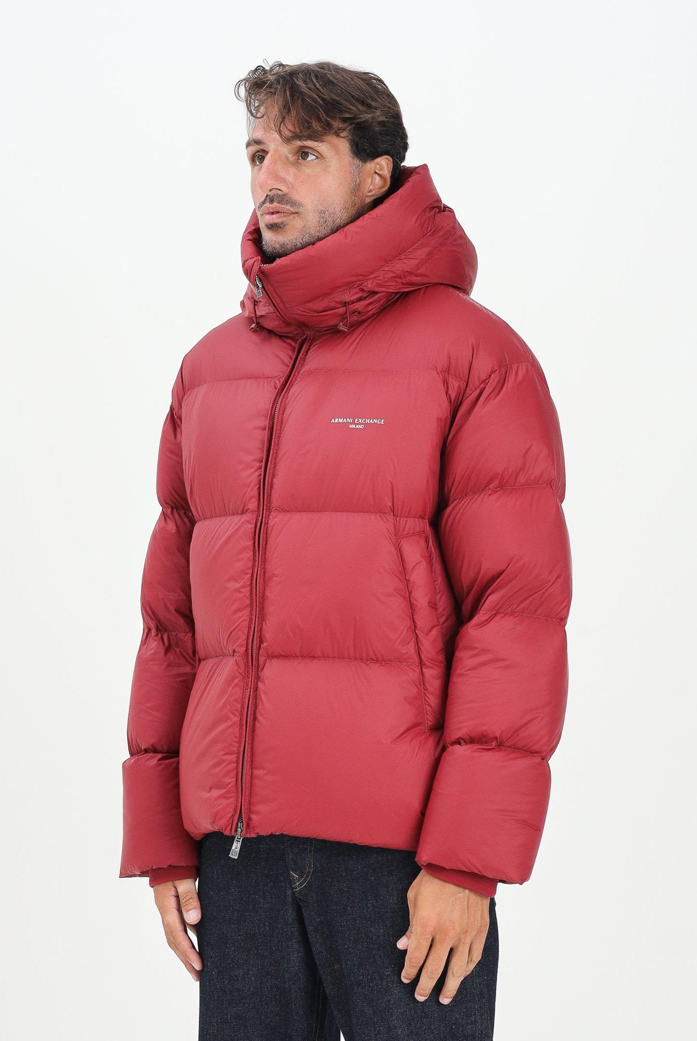 ARMANI EXCHANGE Piumino bordeaux da uomo con logo XM001115AF16589 UA328 ARMANI EXCHANGE
