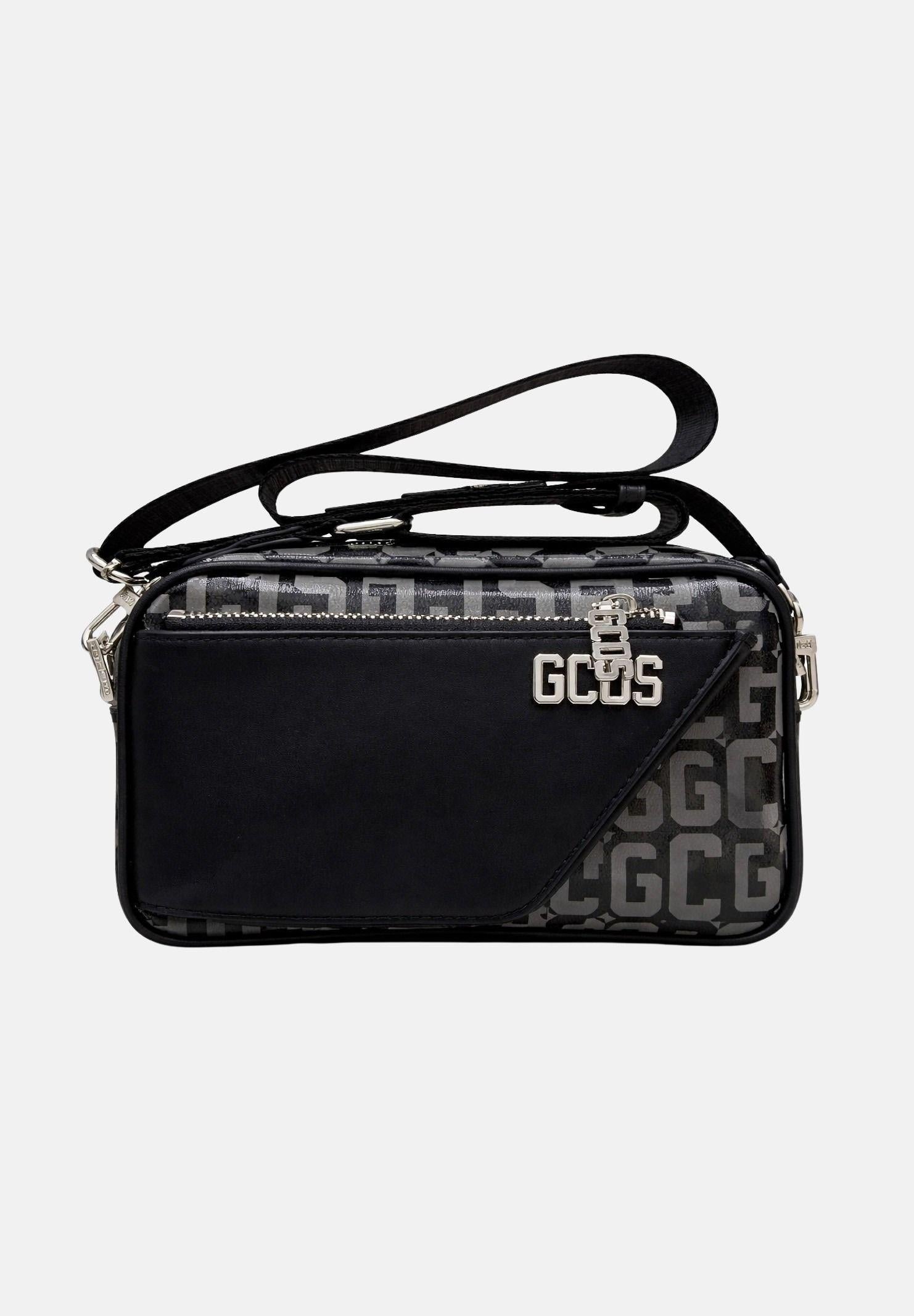 GCDS Borsa a tracolla nera per uomo e donna con lettering GCDS GCDSEP007 99 GCDS