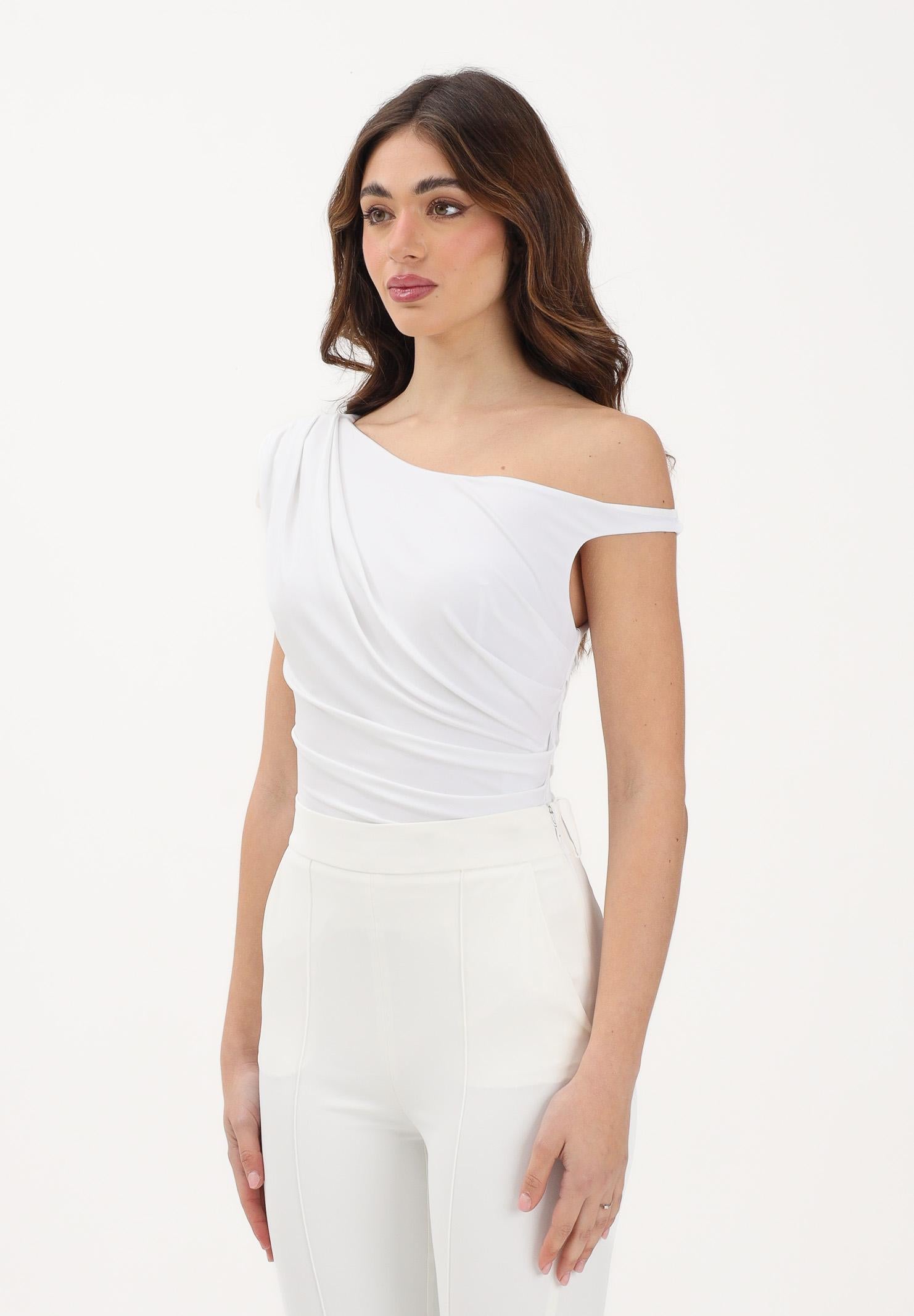 ELISABETTA FRANCHI Body avorio da donna con spallina gioiello BO01361E2 360 ELISABETTA FRANCHI