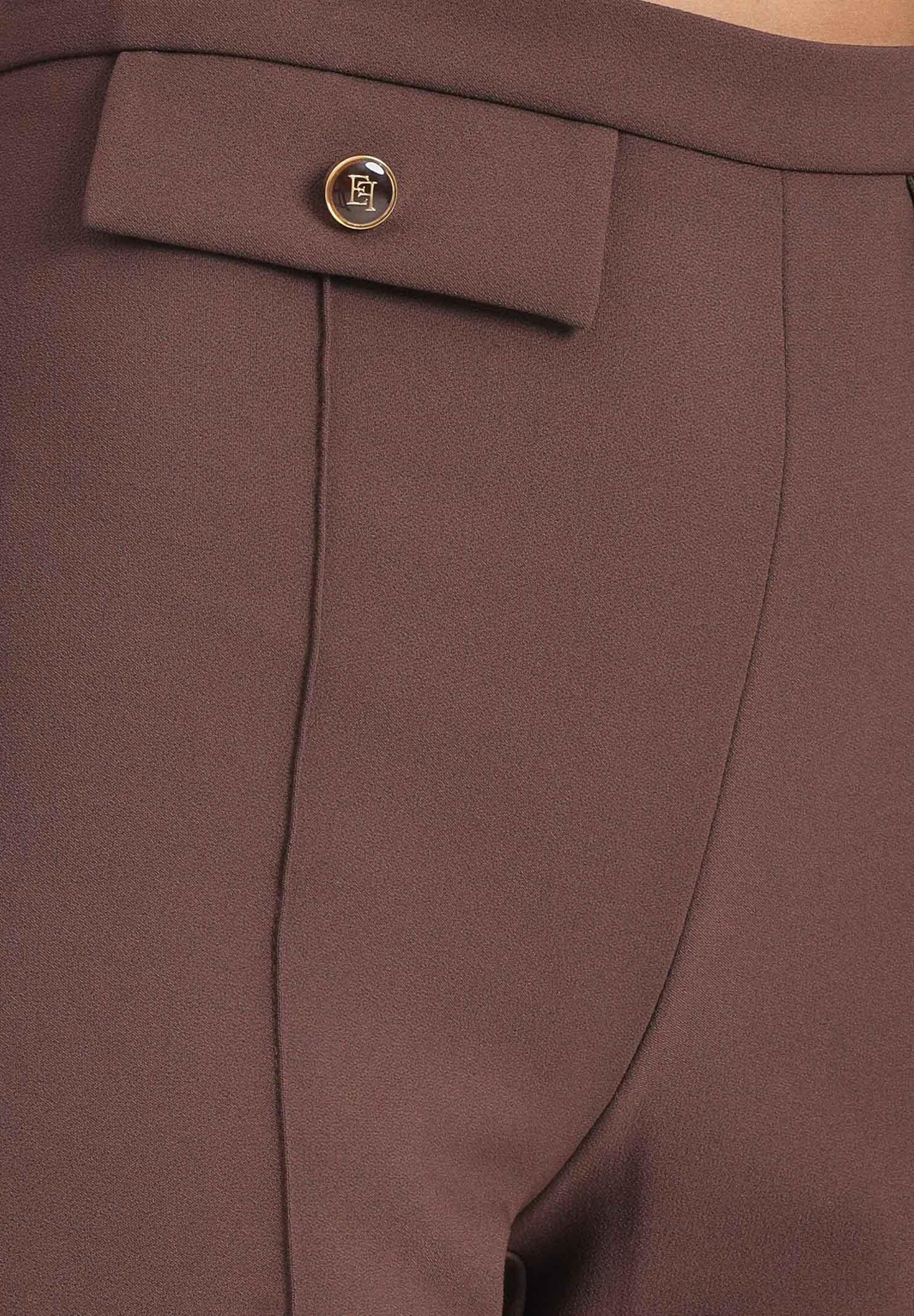ELISABETTA FRANCHI Pantalone elegante marrone da donna PA12156E2 EA3 ELISABETTA FRANCHI