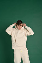 BARROW Felpa con cappuccio vaniglia per uomo e donna rifinita da logo e smile S5BWUAHS083 BW029 BARROW