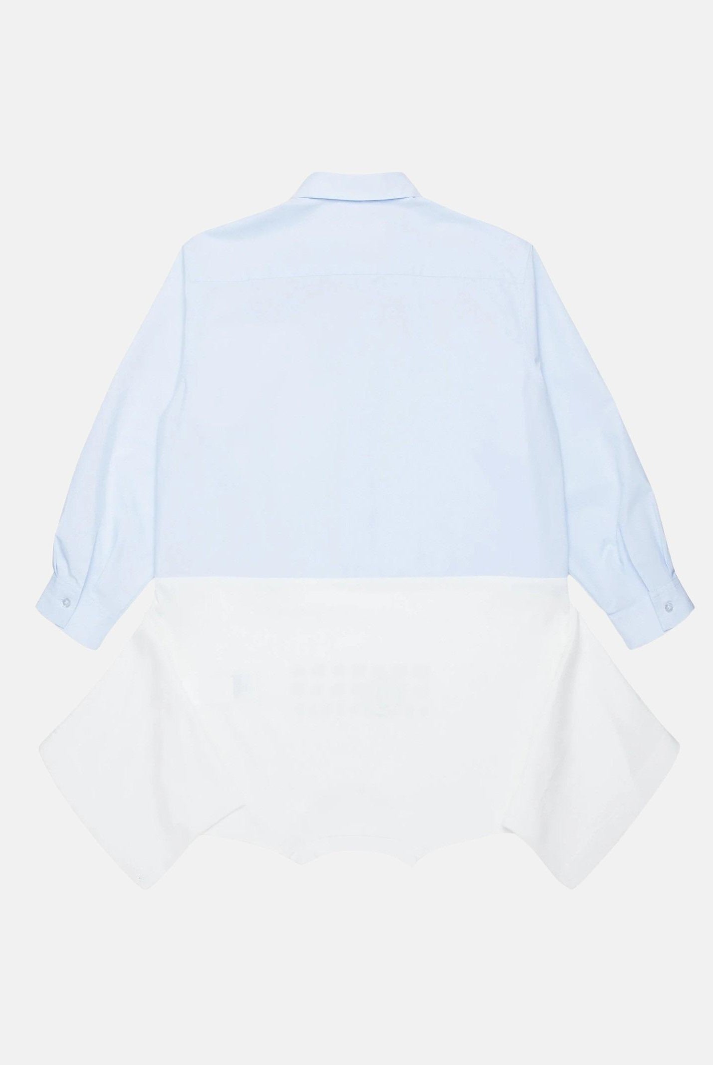 Abito corto bianco e azzurro per donna e bambina composto da camicia e t-shirt M60640MM014 M6C24 MAISON MARGIELA