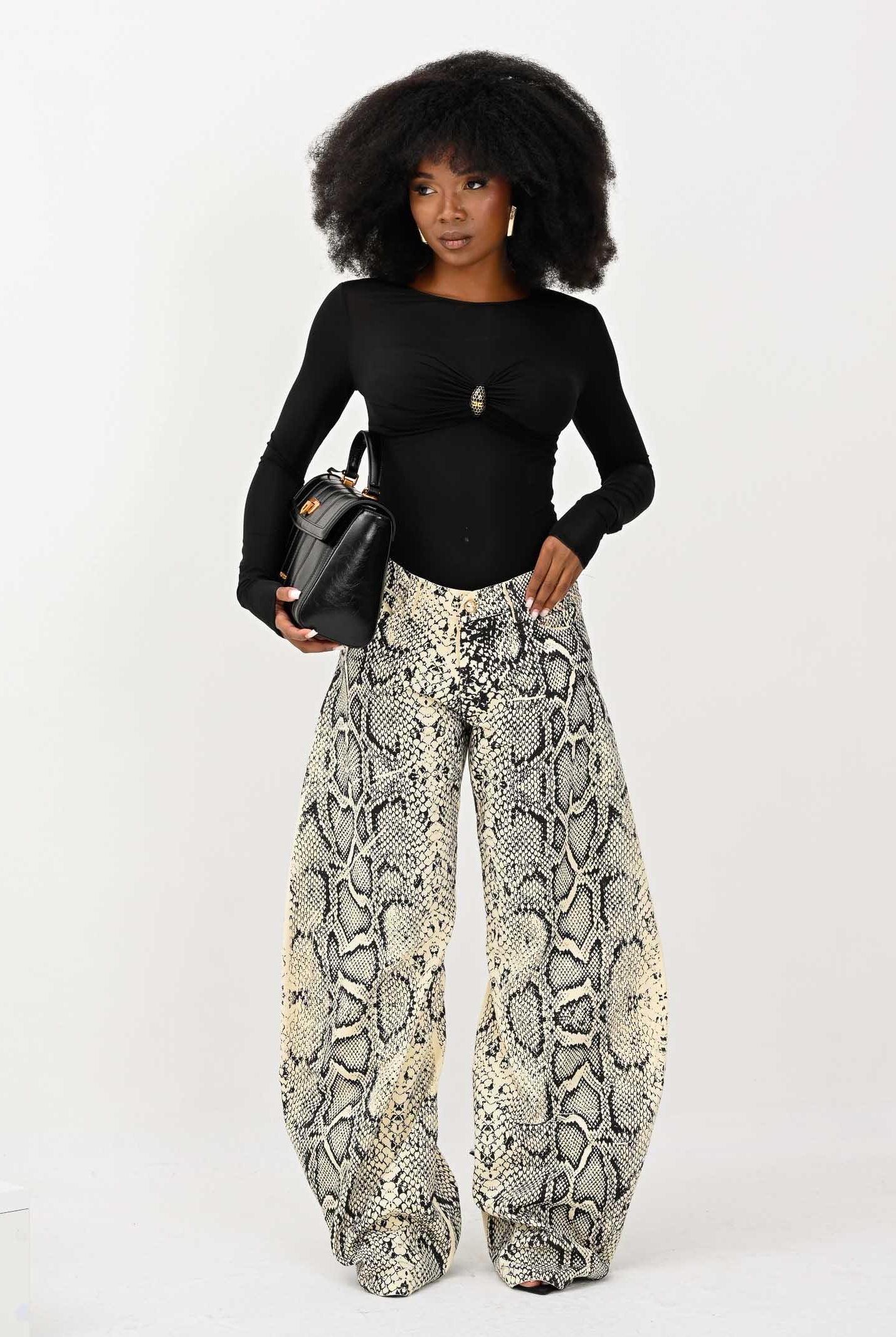 ELISABETTA FRANCHI Body nero da donna con dettaglio gioiello BO01657E2 110 ELISABETTA FRANCHI