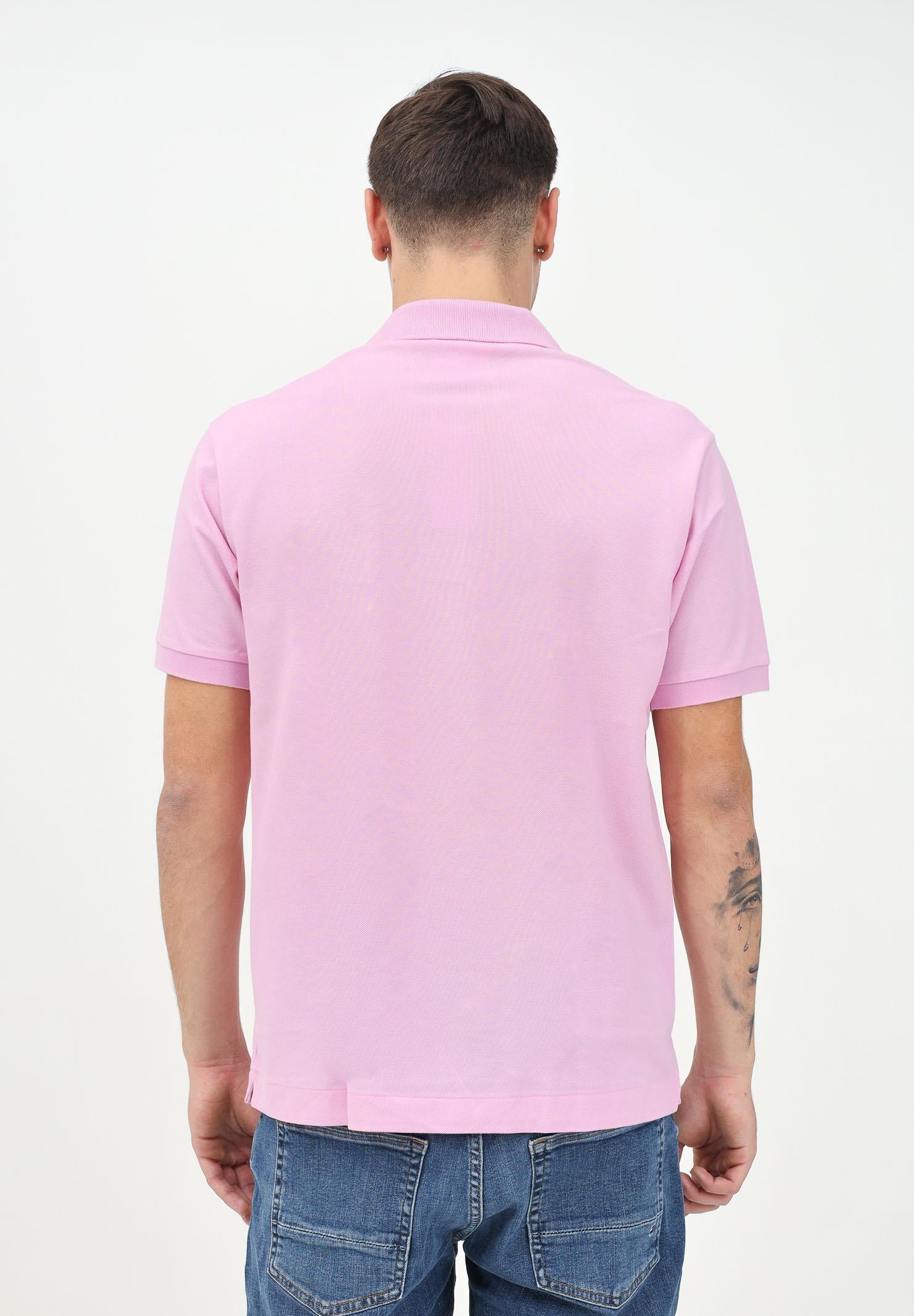 Polo rosa per uomo e donna con patch logo coccodirllo 1212 Z4H LACOSTE