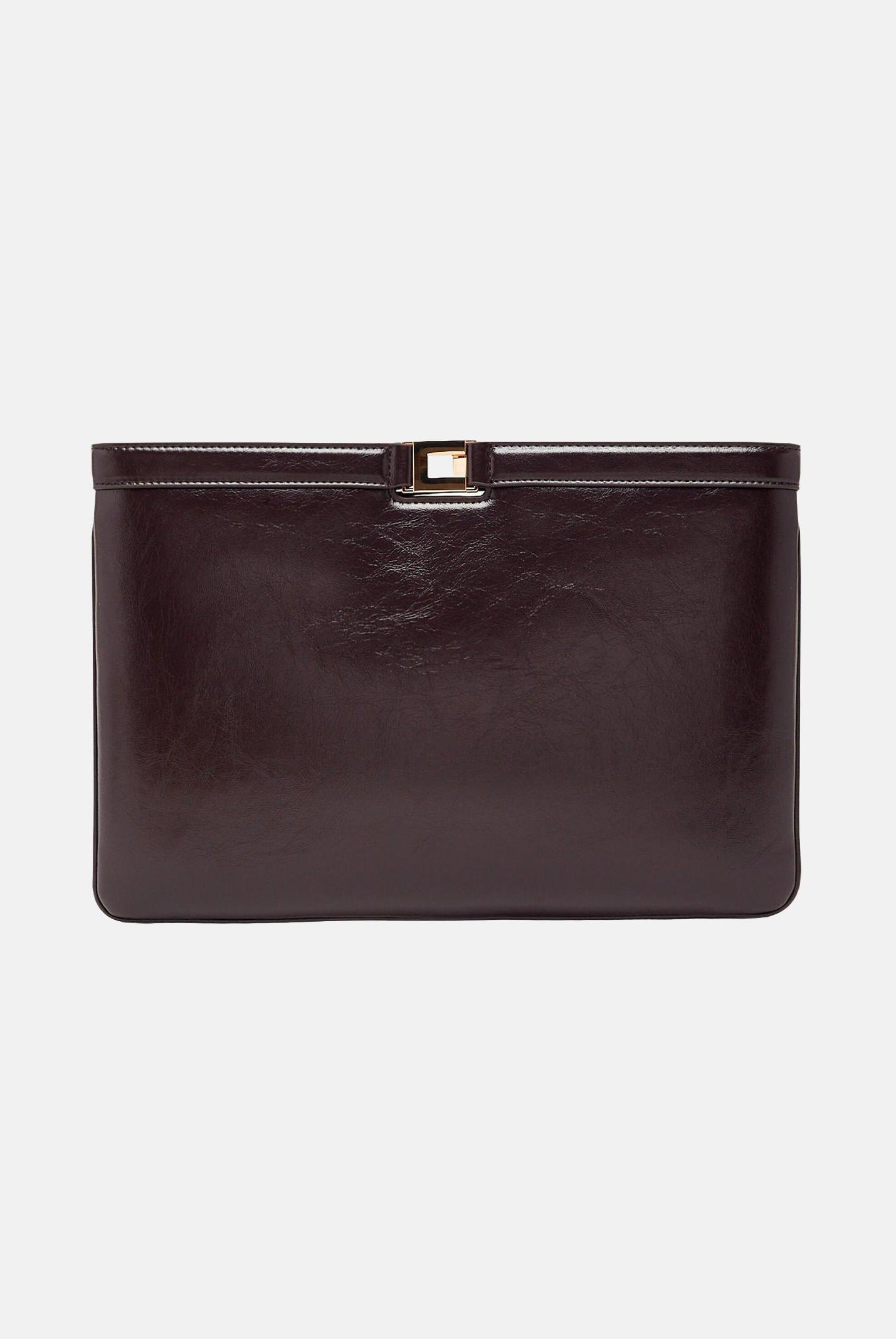ELISABETTA FRANCHI Pochette marrone da donna effetto naplak<BR/> BS18A61E2 EV9 ELISABETTA FRANCHI