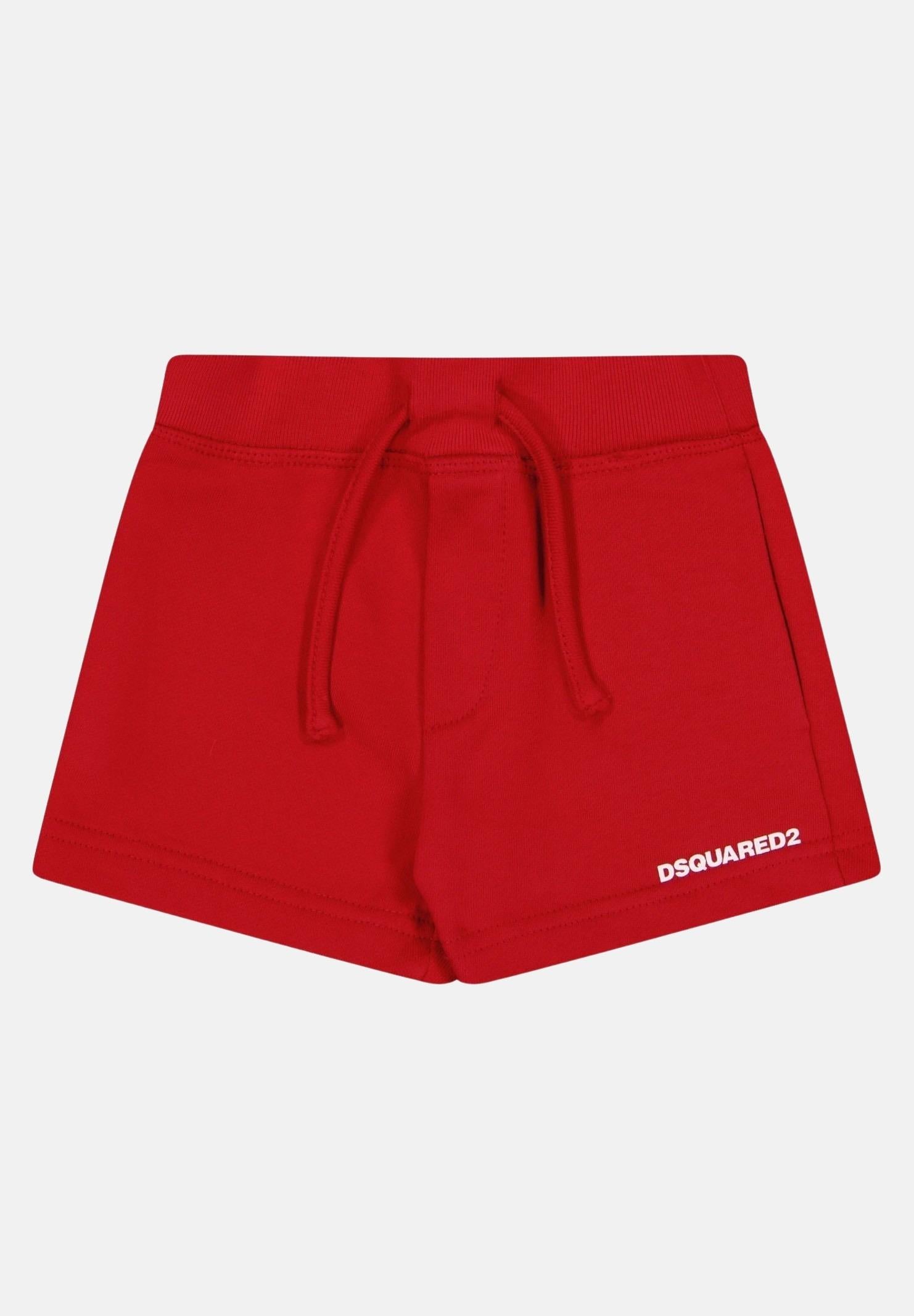 DSQUARED2 Shorts rosso da neonato con logo DQ2871D0094 DQ405 DSQUARED2