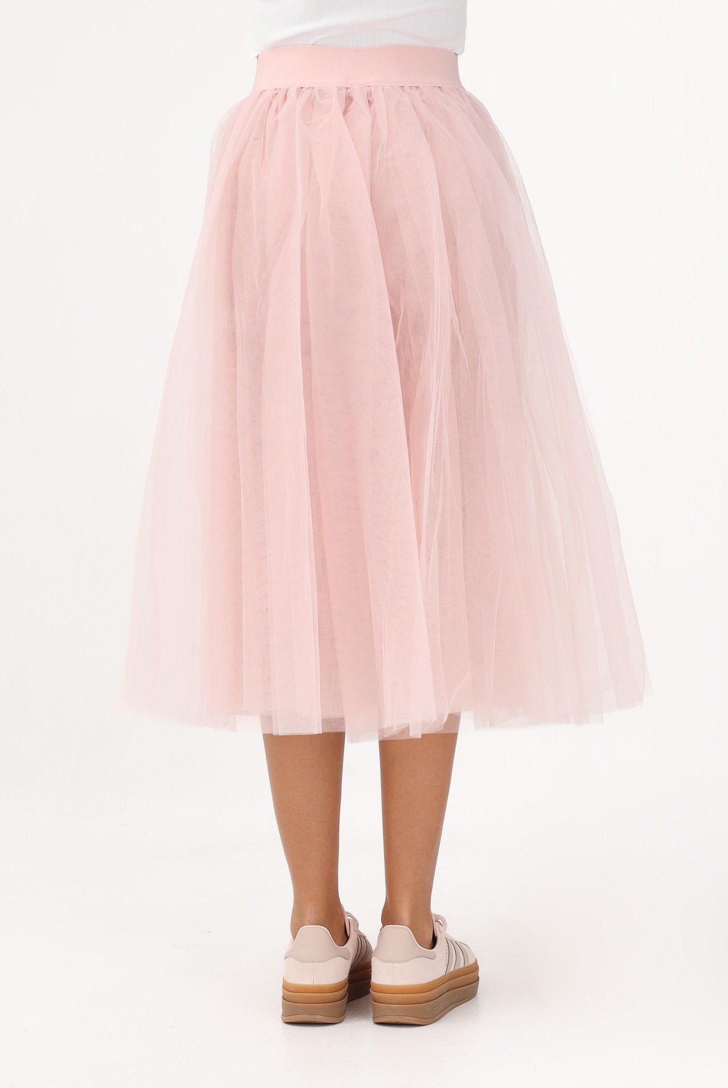 ADIDAS ORIGINALS Gonna midi in tulle rosa da donna KS6562 . ADIDAS ORIGINALS
