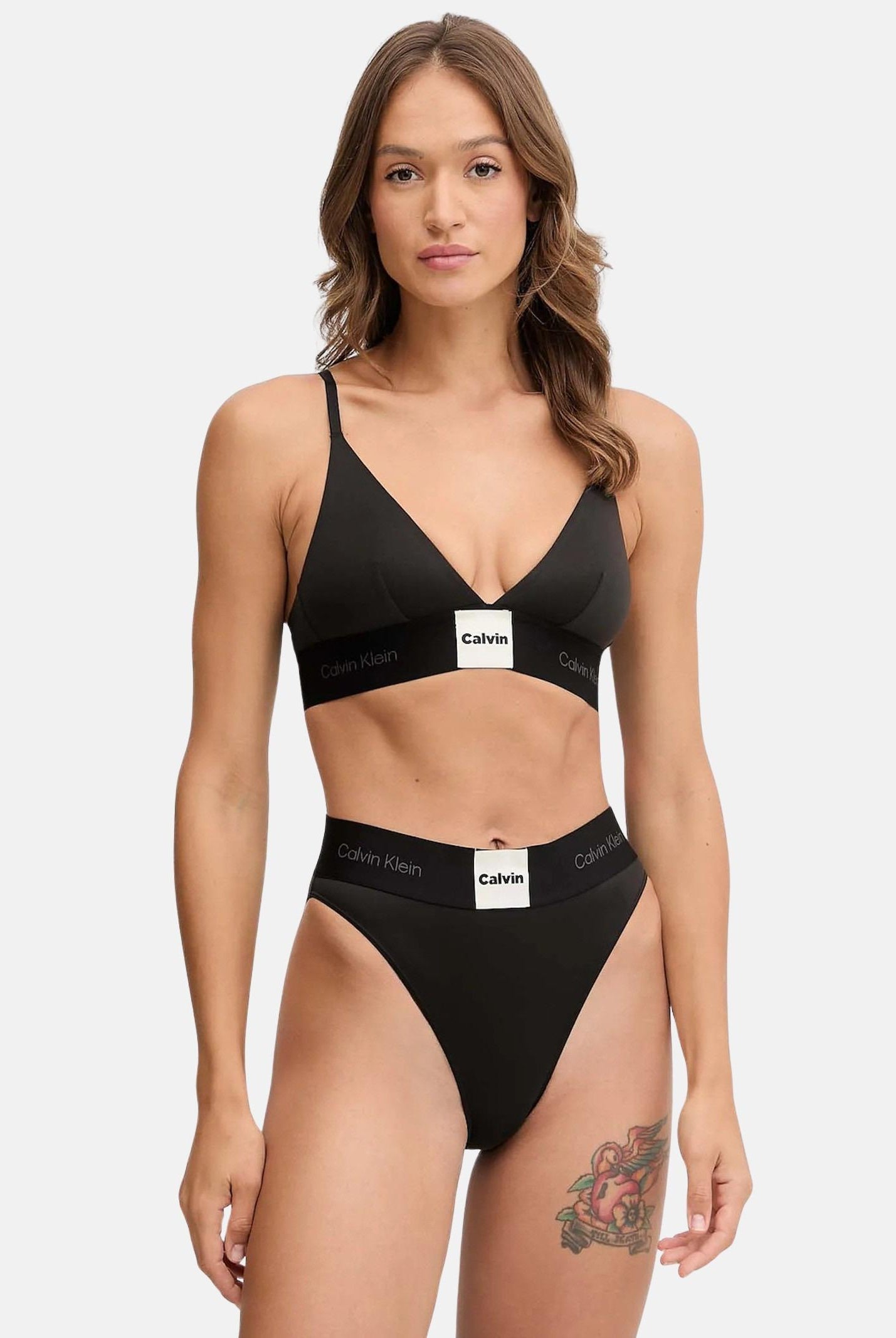 CALVIN KLEIN Bralette Calvin Klein Graphic nera da donna LV00QF8610 UB1 CALVIN KLEIN