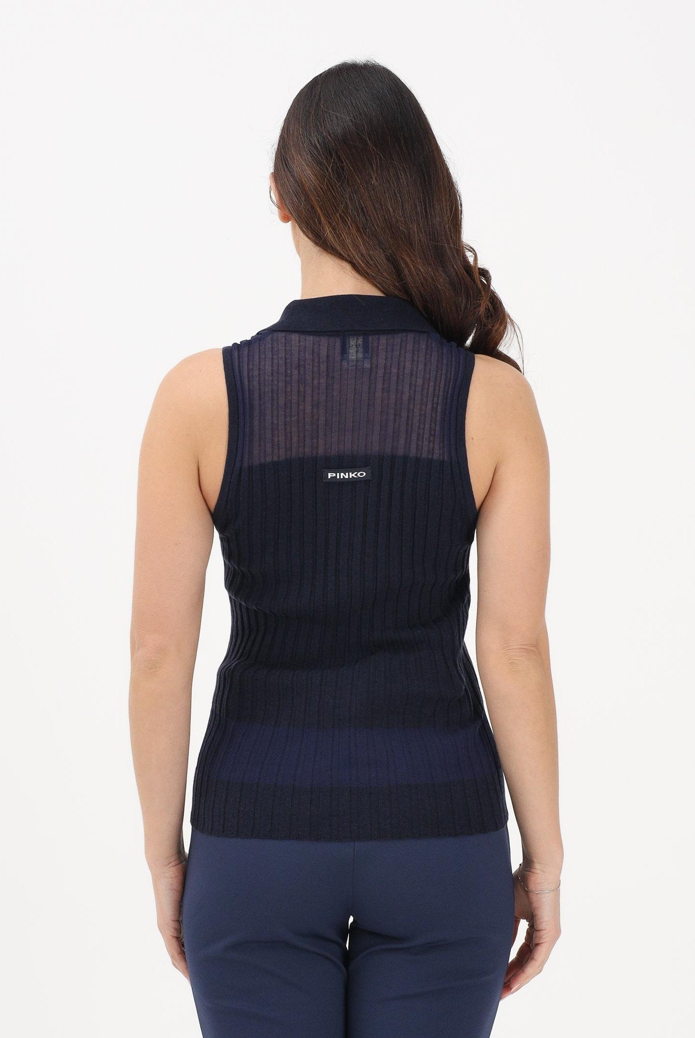 PINKO Canotta a polo FOSCHIA blu da donna 106318A34B G56 PINKO