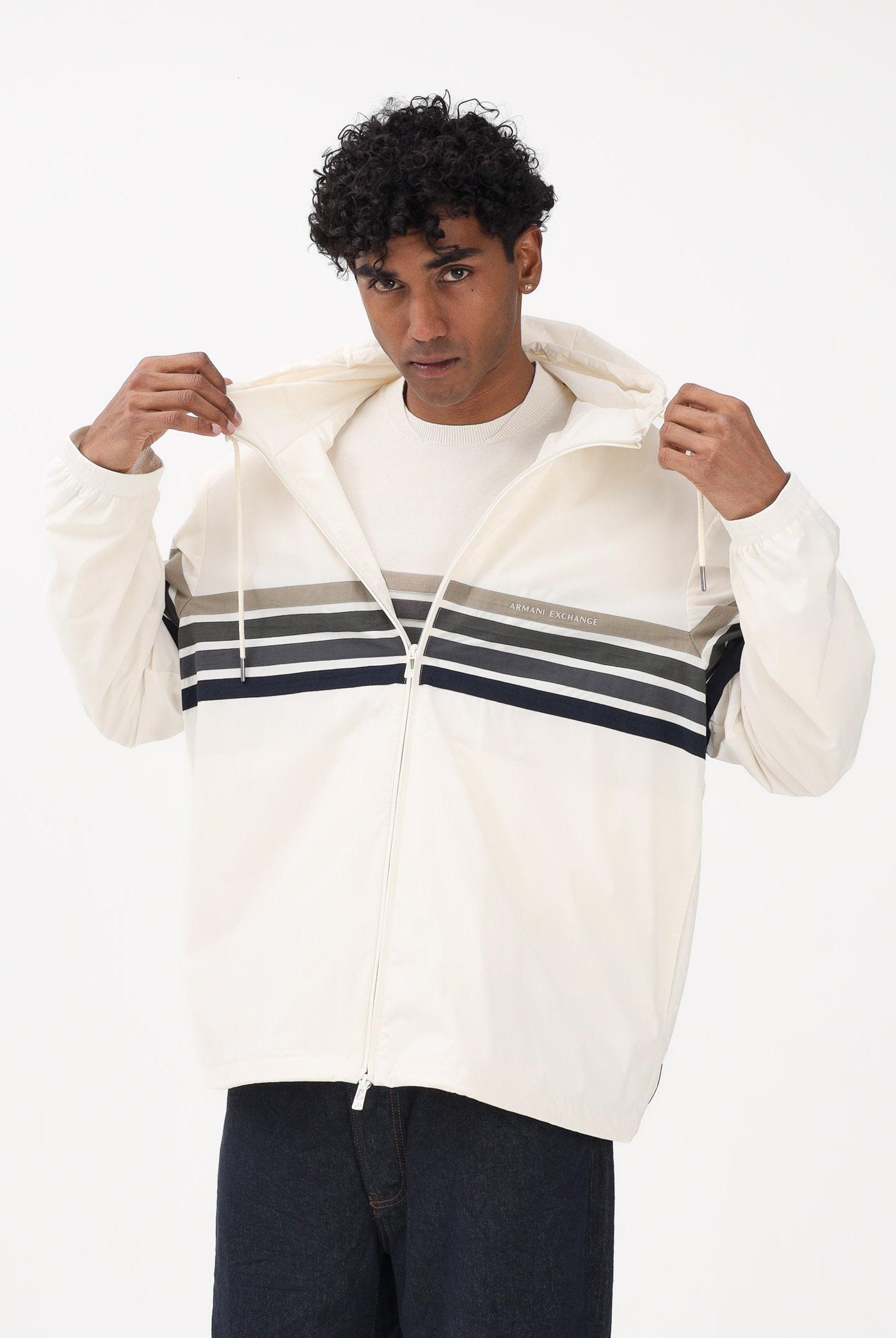 ARMANI EXCHANGE Giacca a vento crema da uomo XM002243AF22544 U1074 ARMANI EXCHANGE