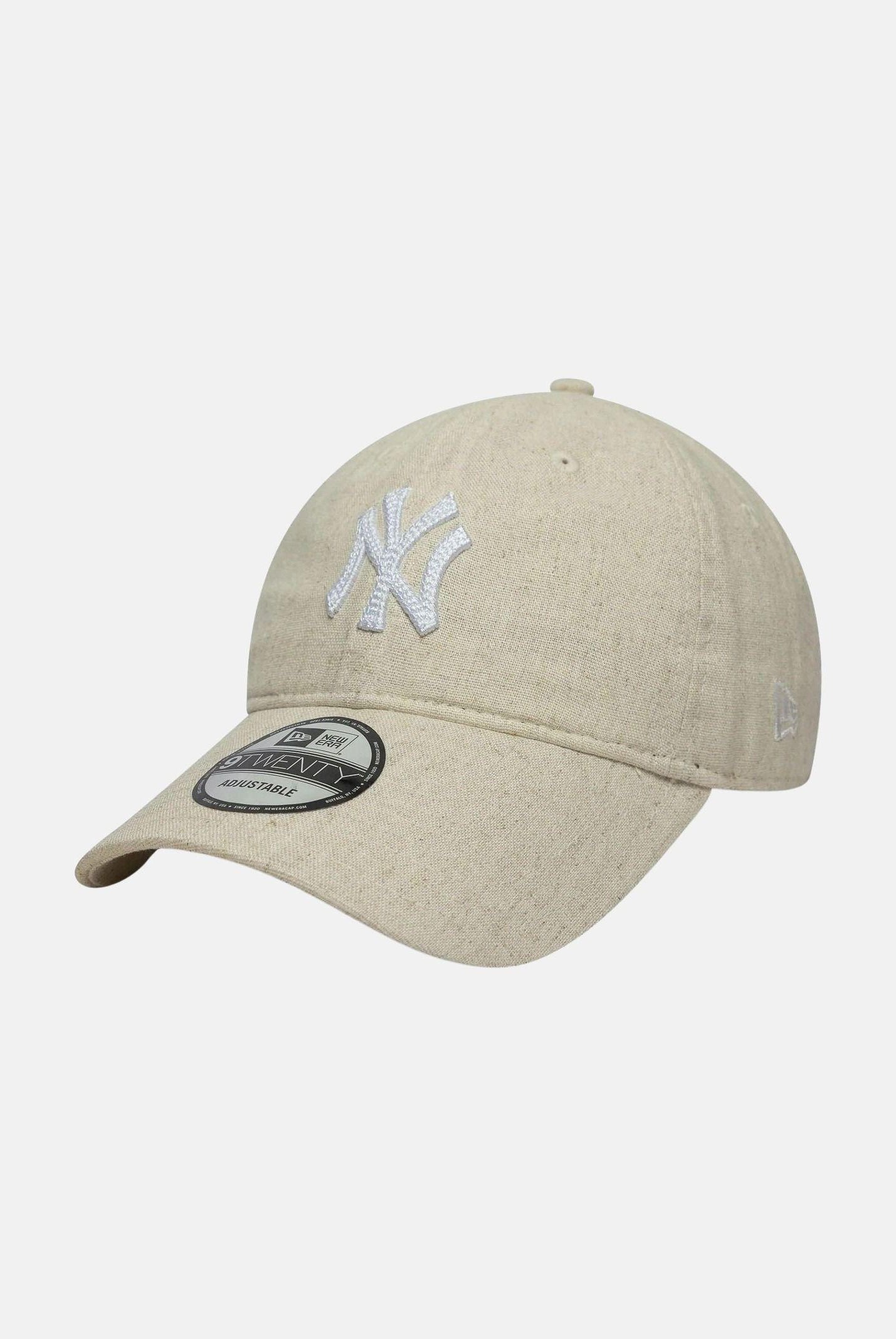 NEW ERA Cappello con visiera 9TWENTY New York Yankees MLB in lino beige per uomo e donna 60771832 . NEW ERA