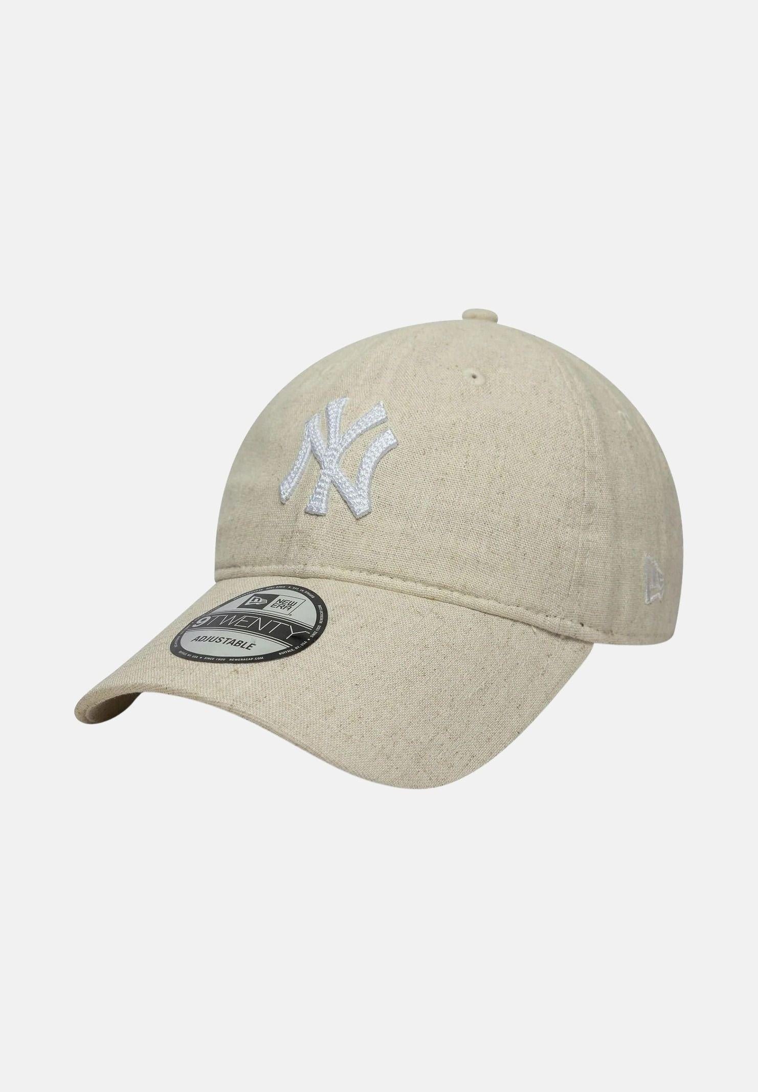 NEW ERA Cappello con visiera 9TWENTY New York Yankees MLB in lino beige per uomo e donna 60771832 . NEW ERA