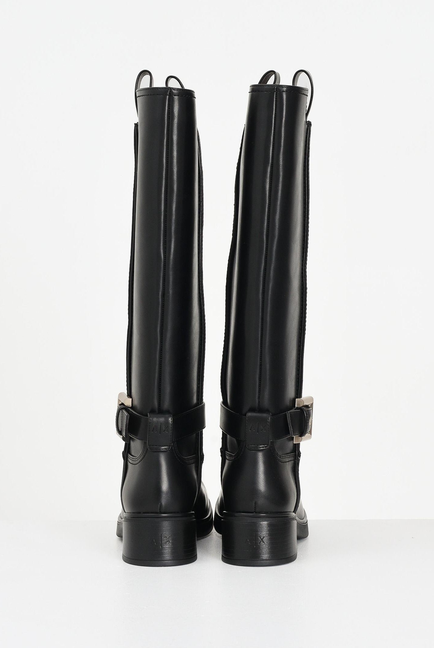 ARMANI EXCHANGE Stivali alti neri da donna con fibbia XW001655AF17476 UC001 ARMANI EXCHANGE