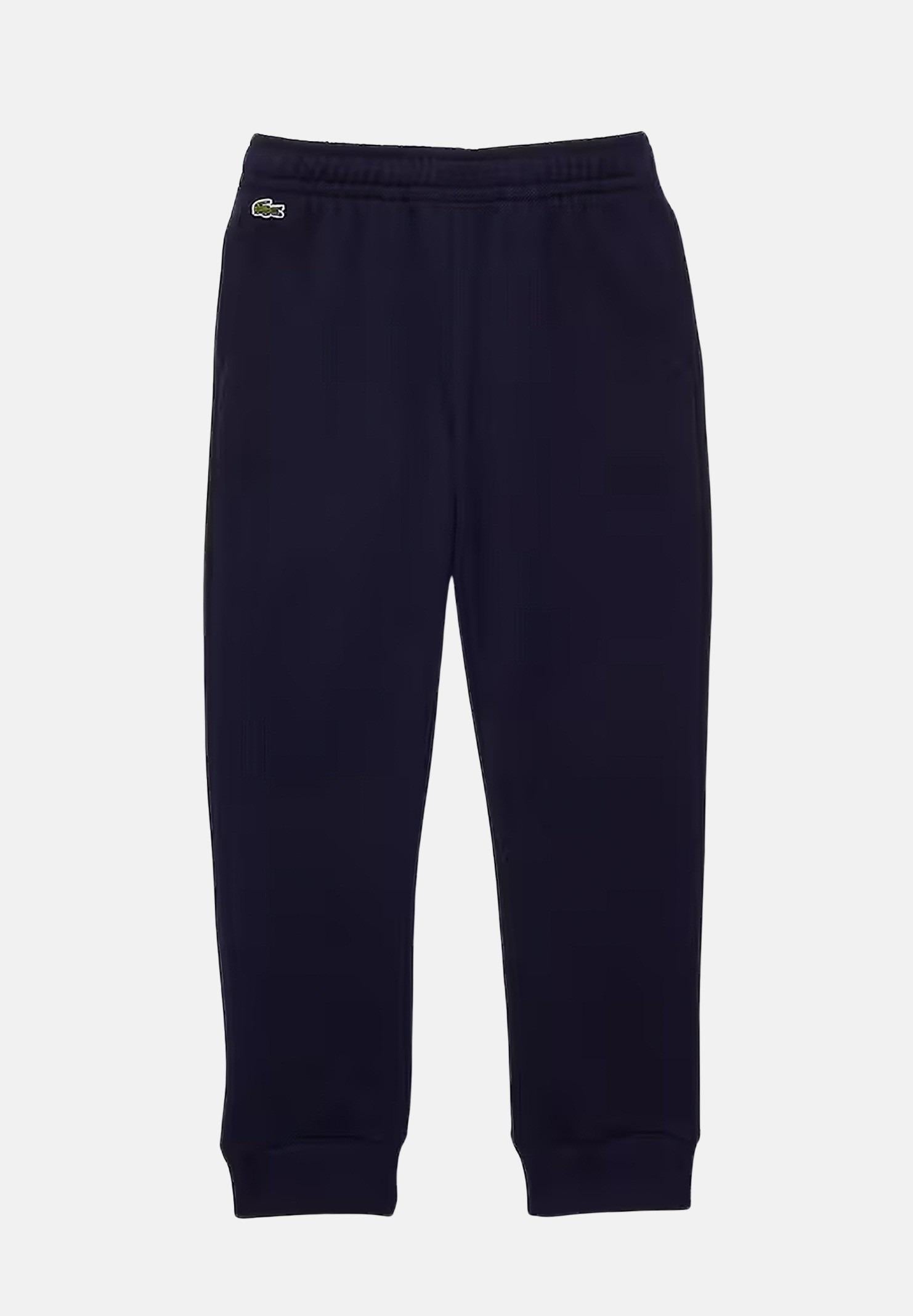 Pantalone sportivo blu per bambino e bambina rifinito da ricamo coccodrillo XJ9728-J 166 LACOSTE