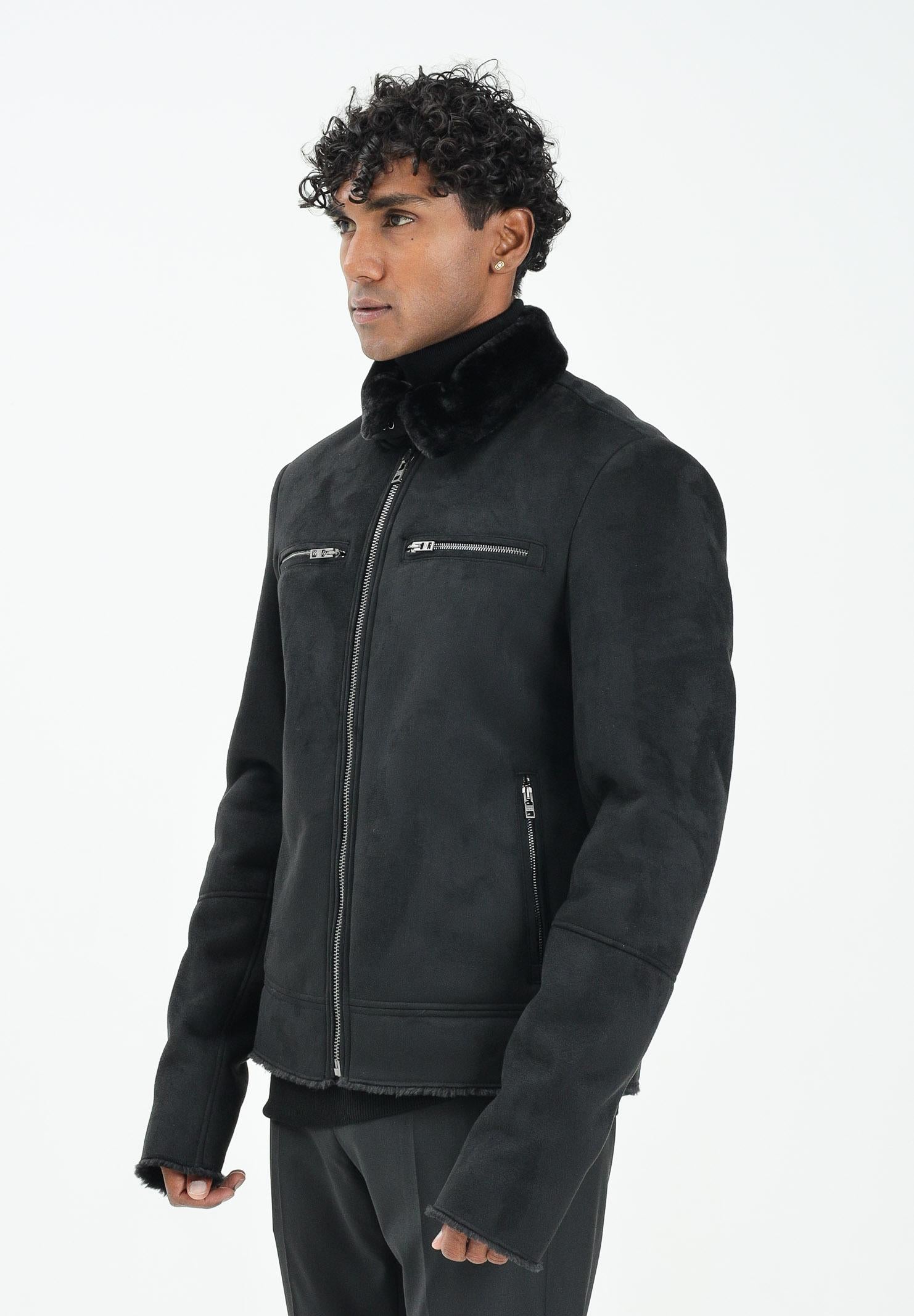 PATRIZIA PEPE Montone nero da uomo 5O0025E018 K102 PATRIZIA PEPE