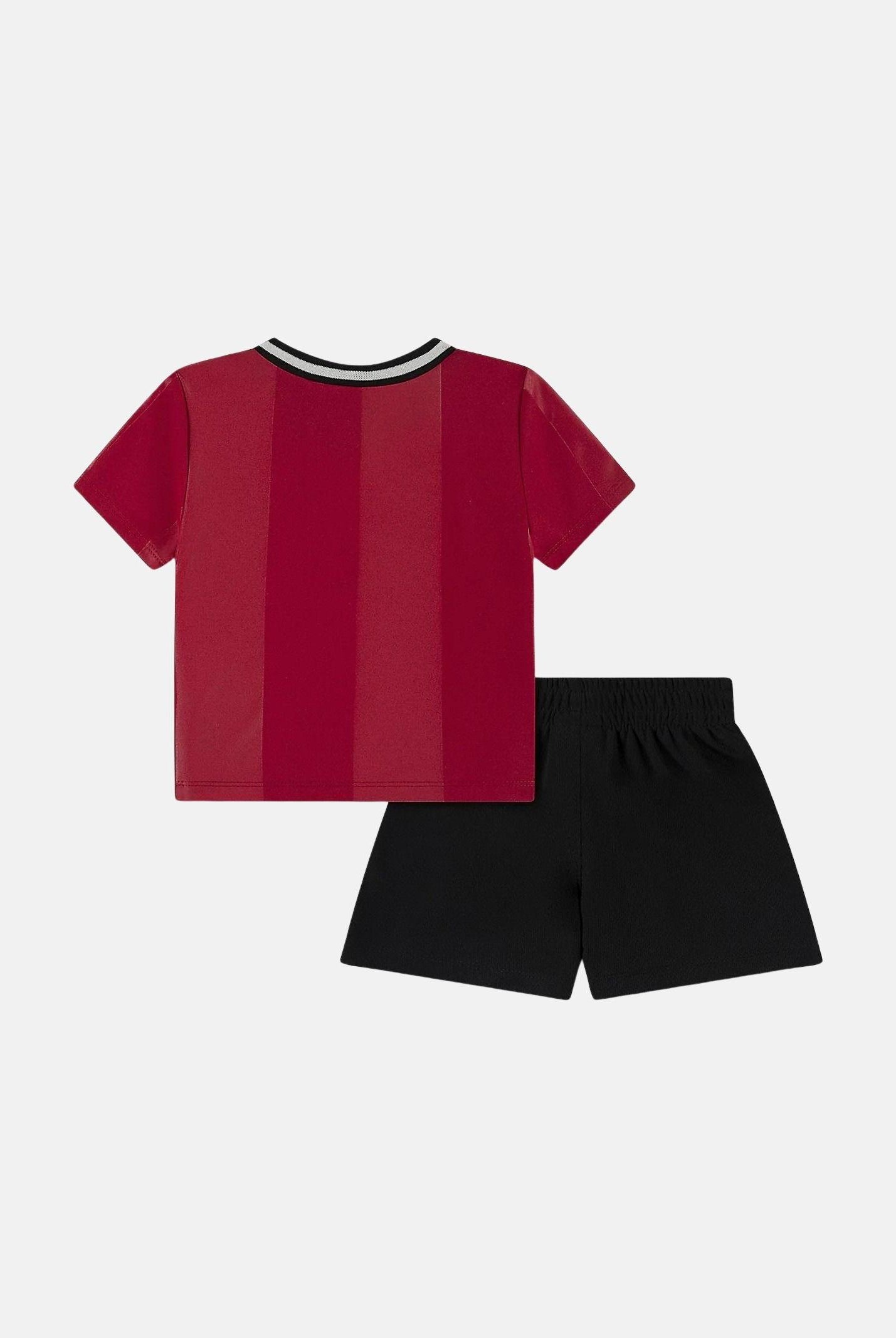 JORDAN Completino rosso e nero da neonato con stampa 65F547 023 JORDAN