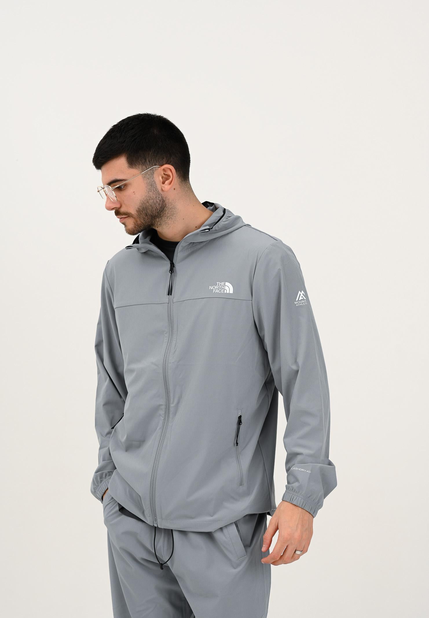 THE NORTH FACE Giacca a vento Mountain Athletics grigia da uomo NF0A8BP1H5F1 THE NORTH FACE
