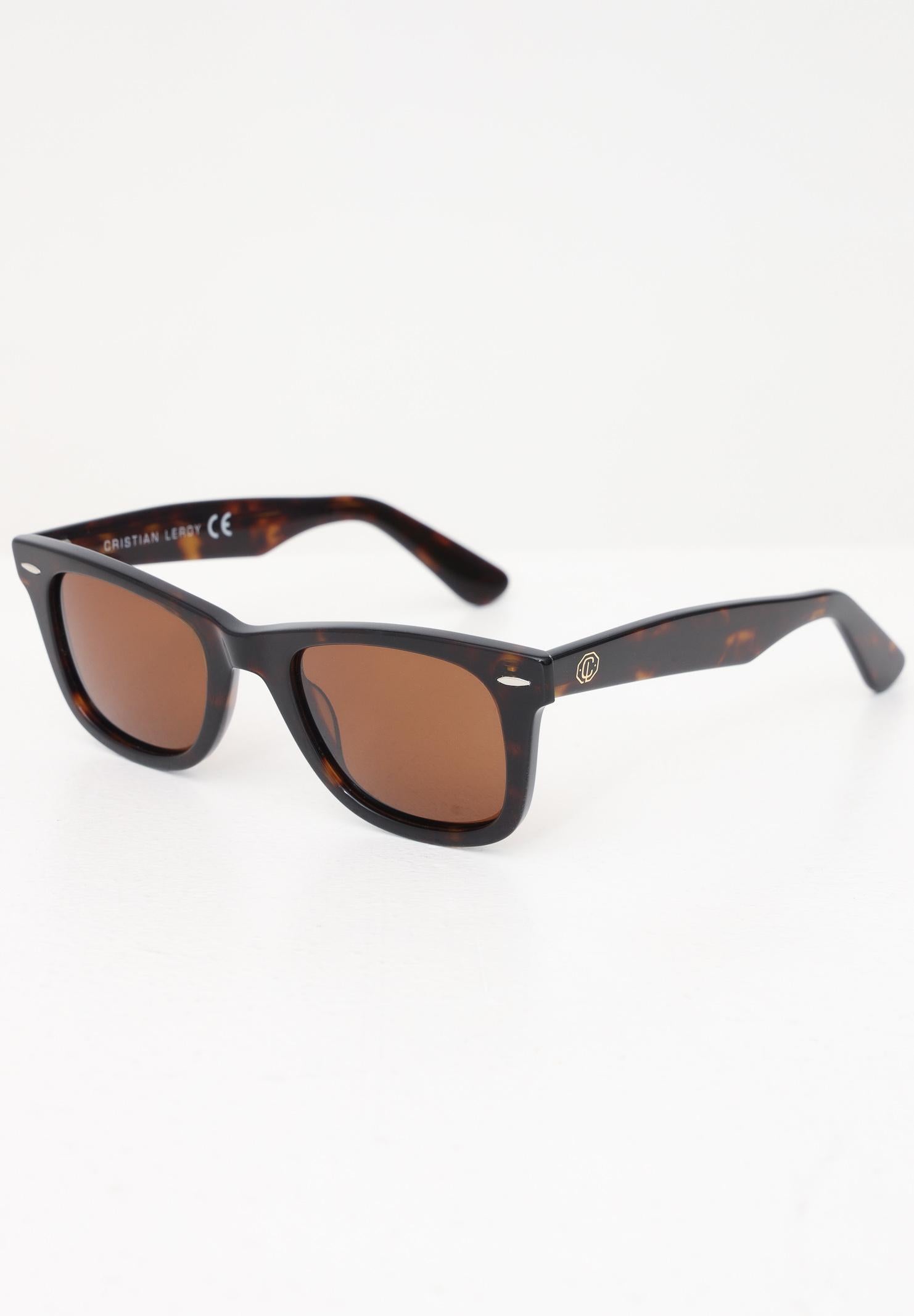 Occhiali da sole marroni per uomo e donna con montatura tartarugata 700161 07 CRISTIAN LEROY