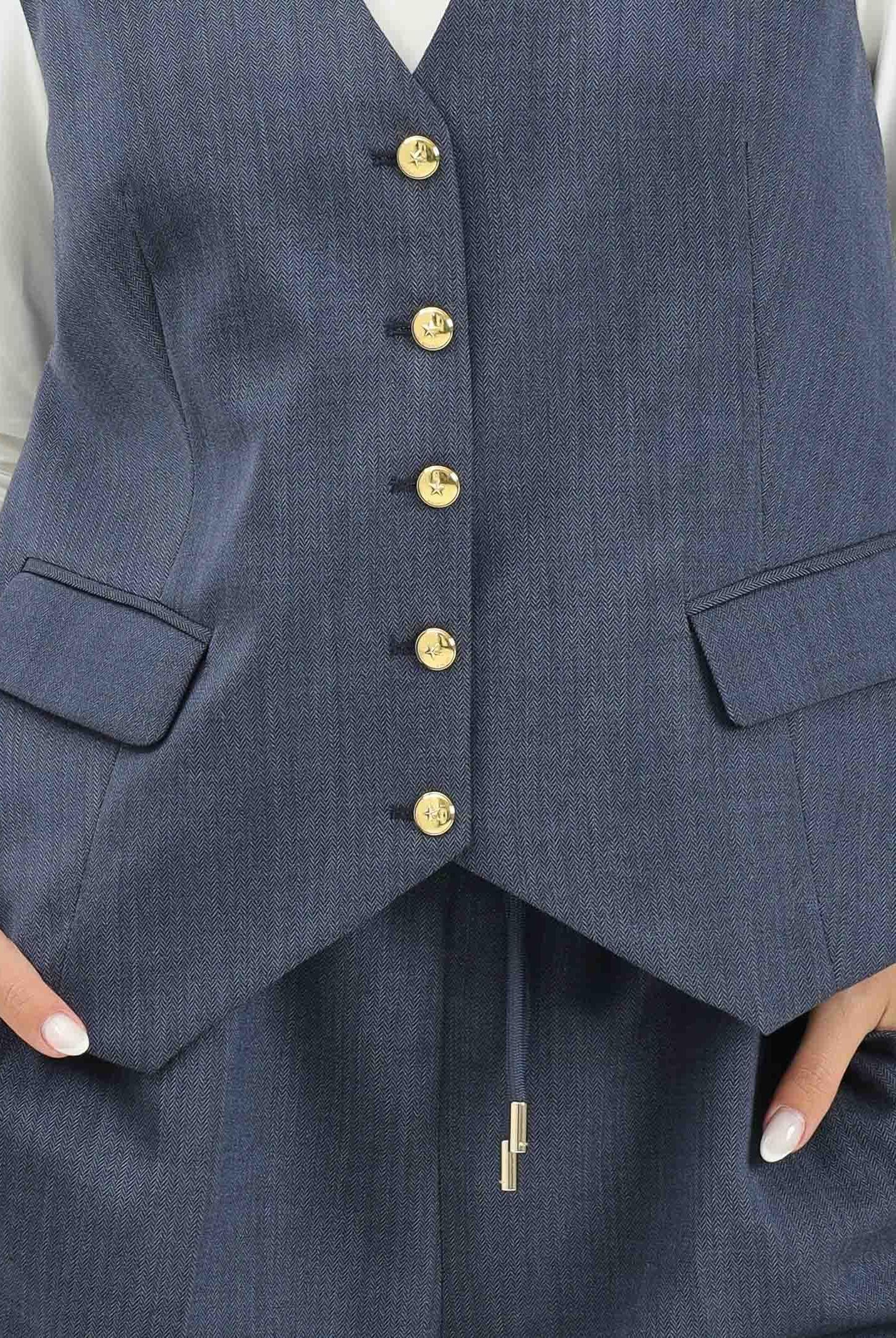 PINKO Gilet blu da donna 105664A2SN G07 PINKO