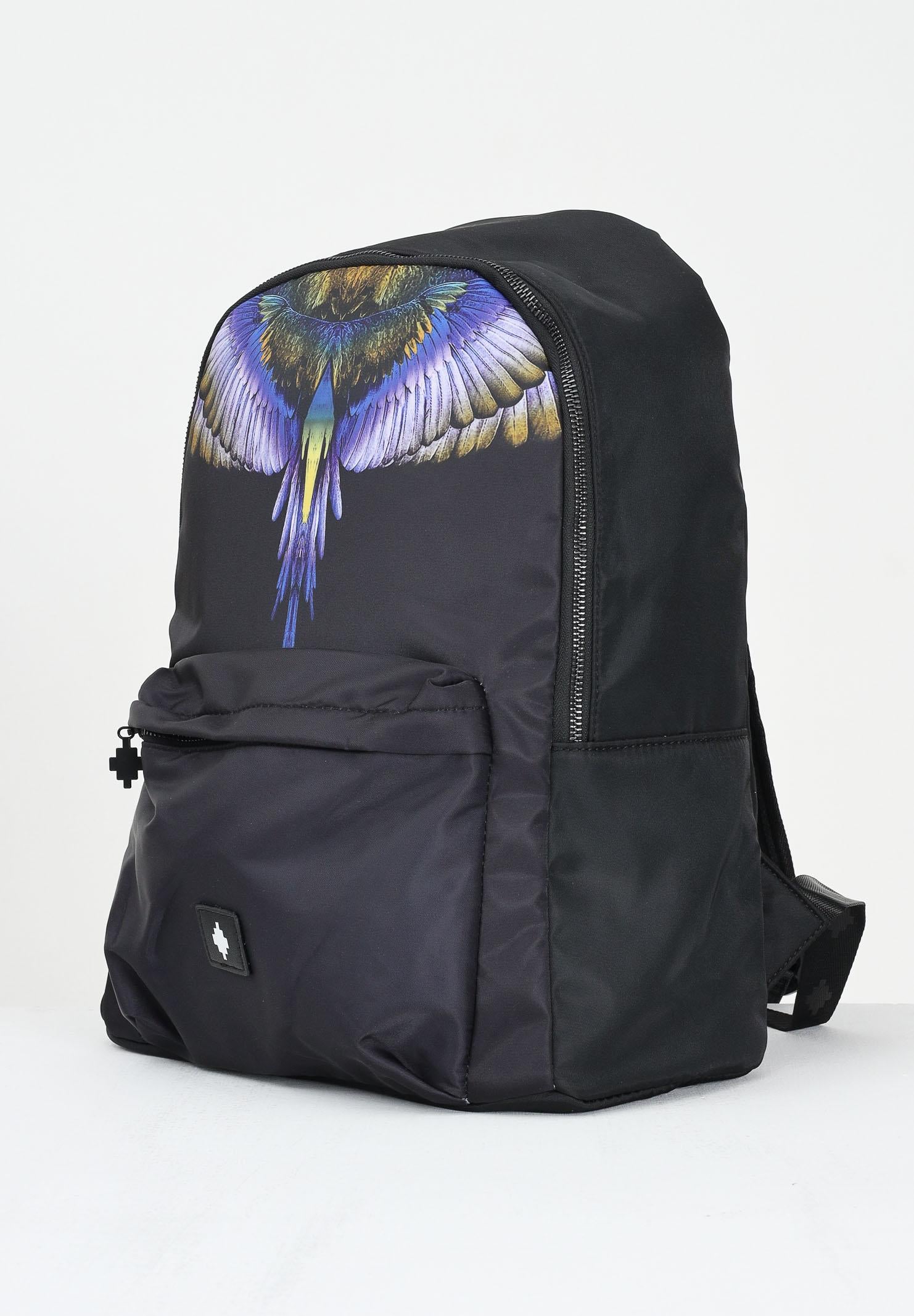 MARCELO BURLON COUNTY OF MILAN Zaino nero per uomo e donna con stampa COMAF250109 . MARCELO BURLON COUNTY OF MILAN