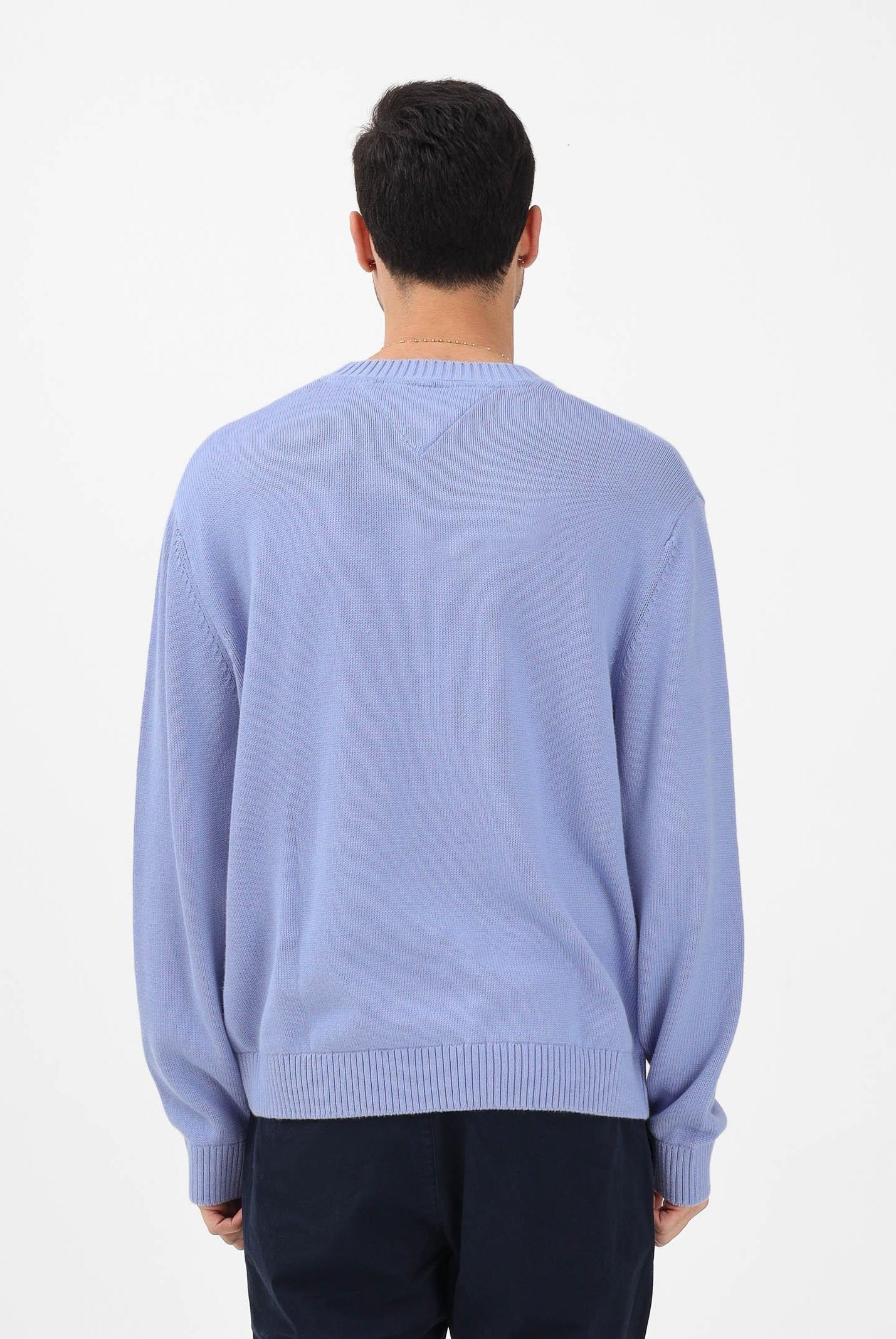 TOMMY JEANS Maglioncino girocollo polvere da uomo con logo DM0DM22401 C5X TOMMY JEANS