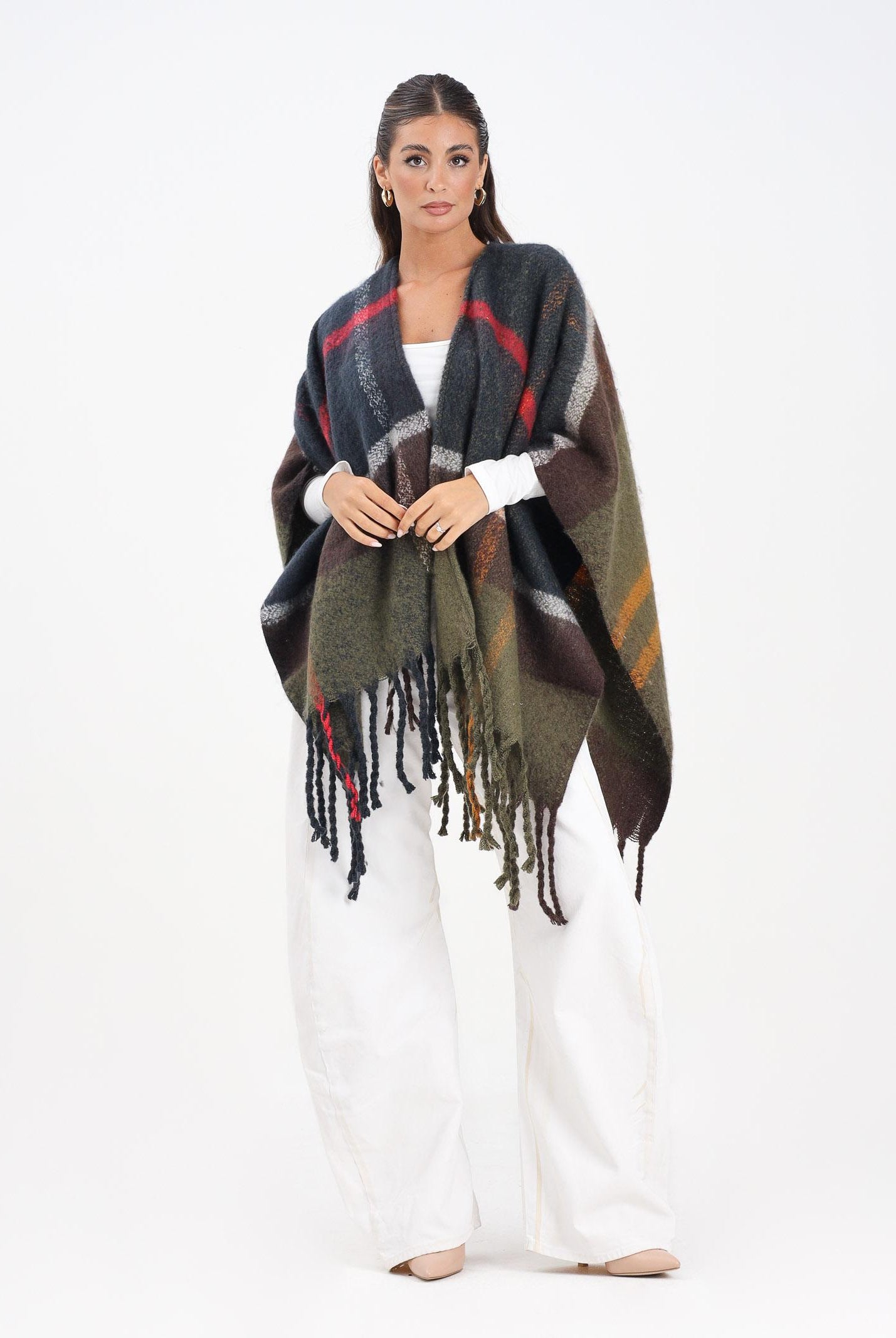 BARBOUR Mantella ISLA BOUCLE SERAPE tartan da donna 252MLSC0353 TN12 BARBOUR