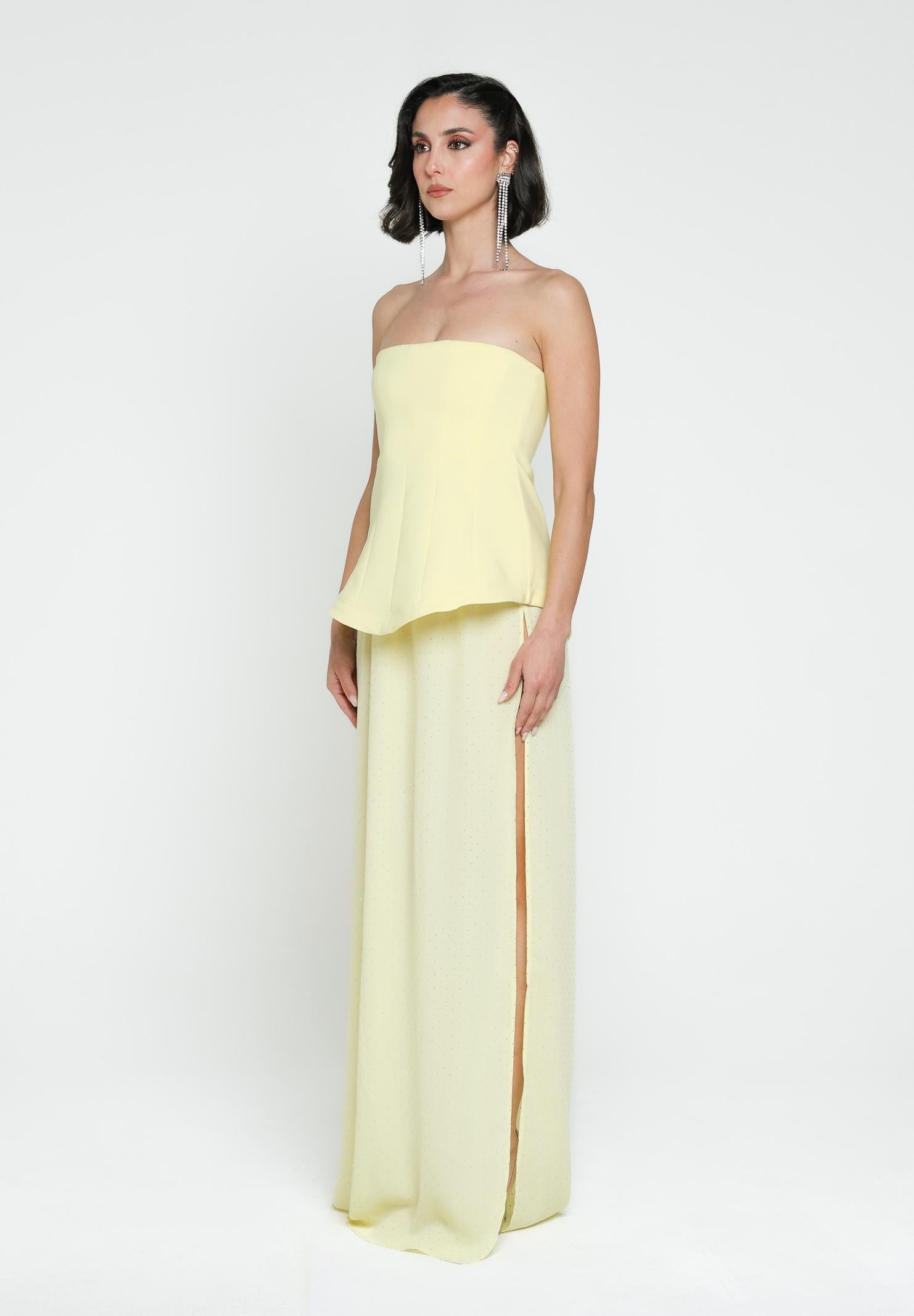 SANTAS Abito lungo CREAM giallo da donna PV25020 GIALLO SANTAS