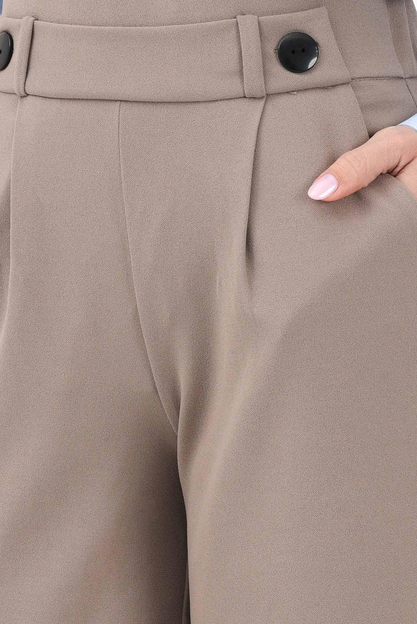 JDY Pantalone marrone da donna a vita alta 15208430 DRBL JDY