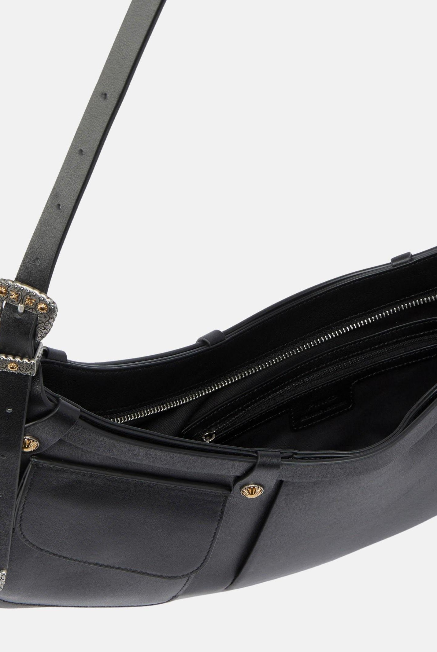 PINKO Borsa a spalla grande Pocket Body Bag nera da donna 106865A270 Z99O PINKO