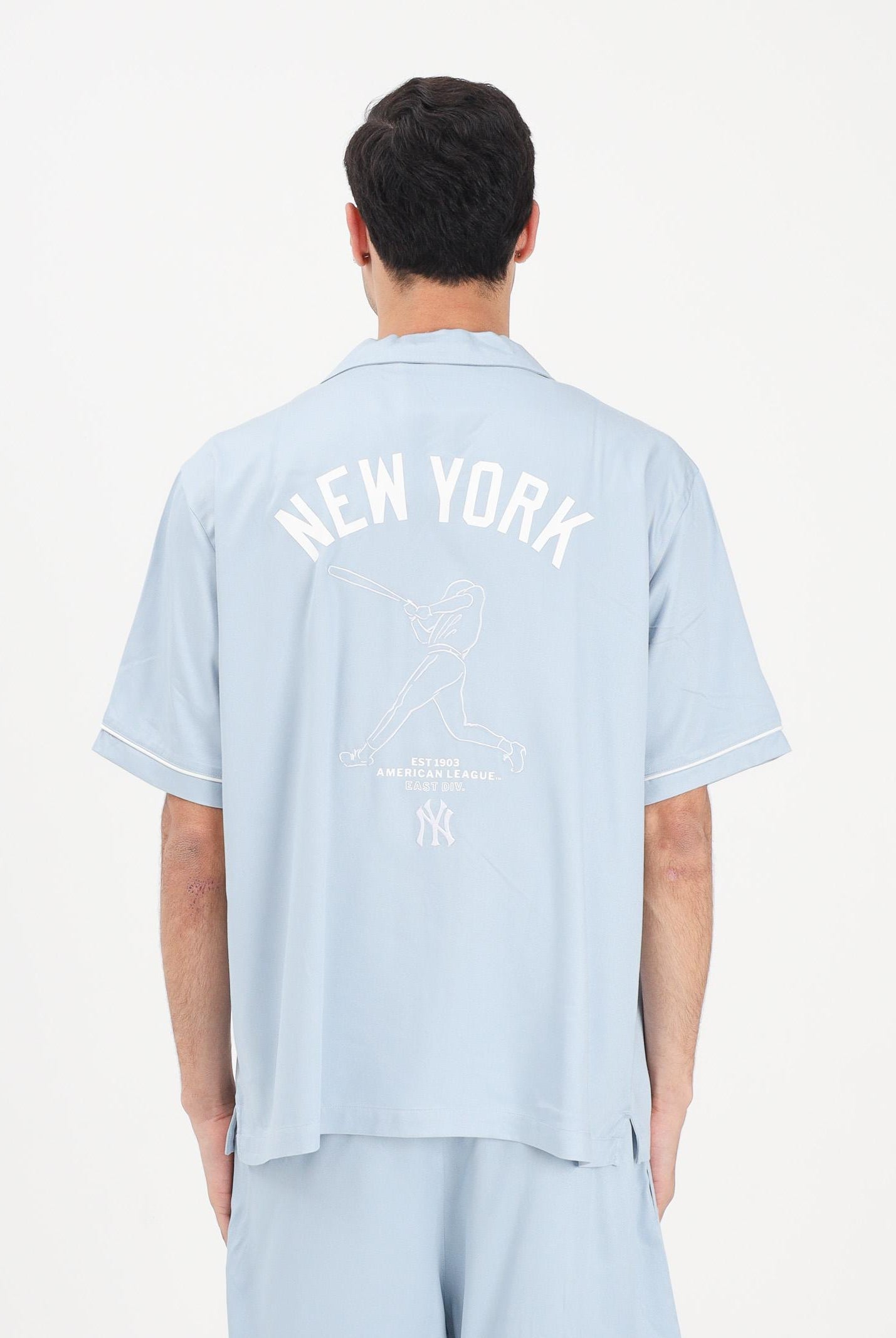 NEW ERA Camicia a manica corta MLB Graphic Revere New York Yankees celeste per uomo e donna 60856138 . NEW ERA
