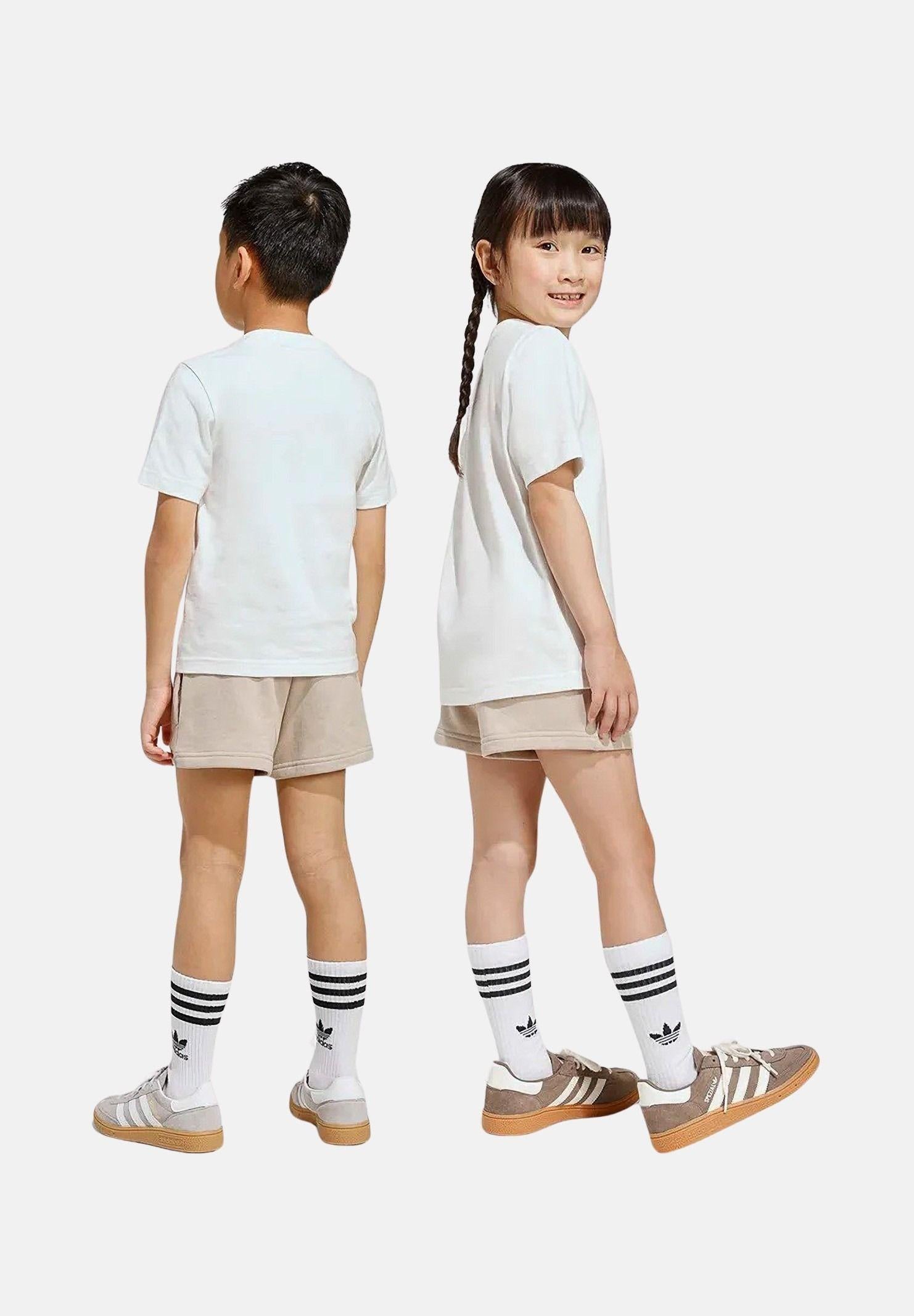 ADIDAS ORIGINALS Completo bianco e beige per bambino e bambina KE2342 . ADIDAS ORIGINALS