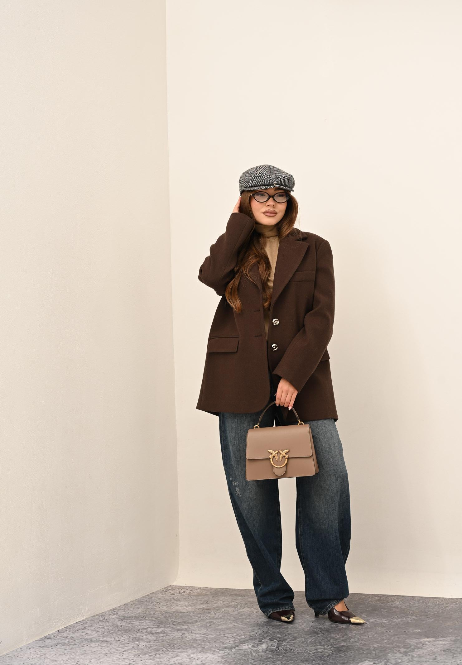 SANTAS Cappotto corto LUMIÈRE marrone da donna PV2620 MA SANTAS