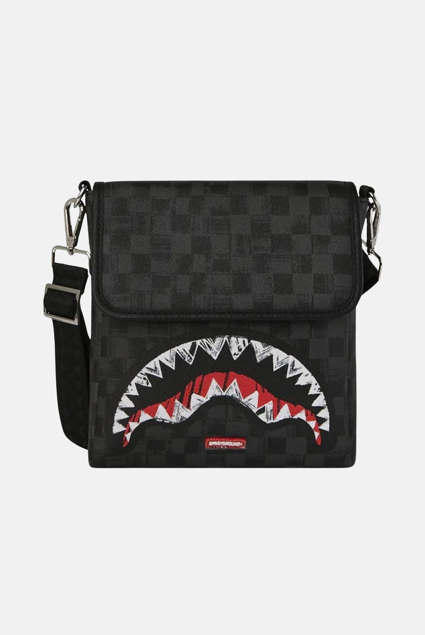 SPRAYGROUND Borsello SCRIBBLE SHARK MESSENGER BAG nero da uomo 910B8228NSZ . SPRAYGROUND